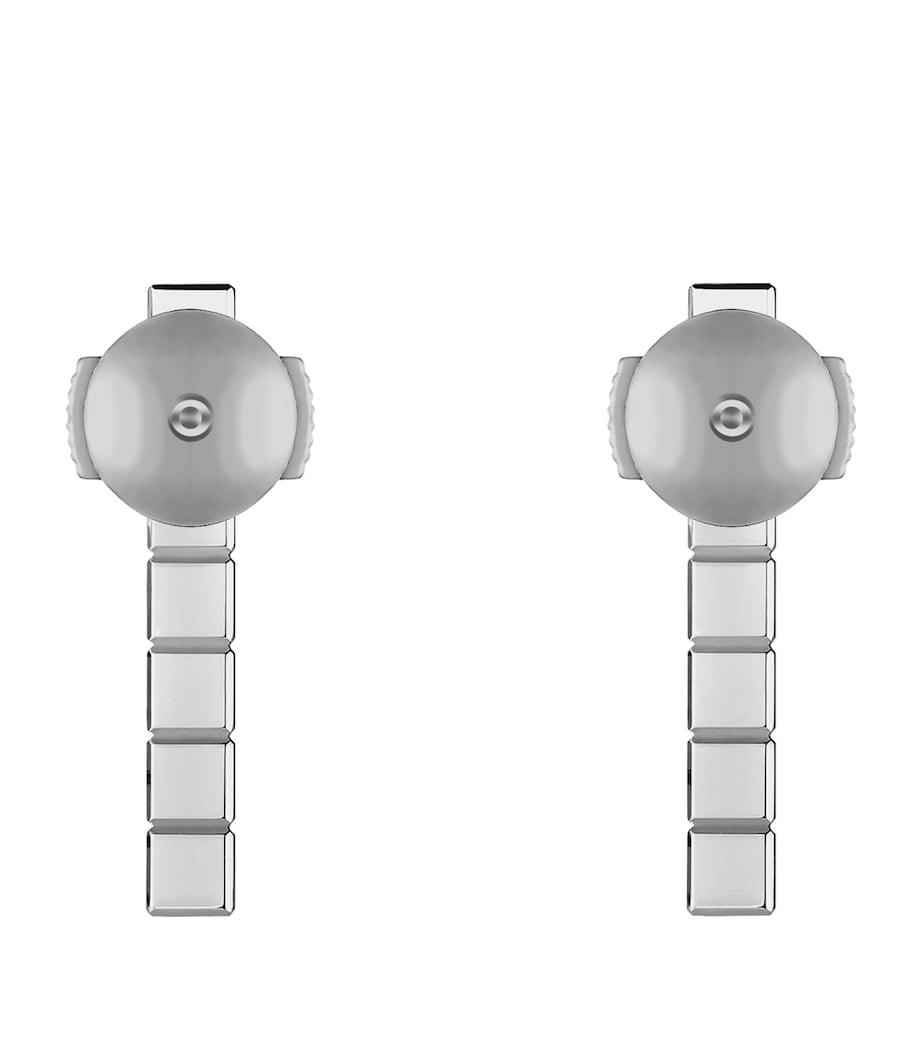 White Gold and Diamond Ice Cube Earrings 18K WHITE GOLD Image 3