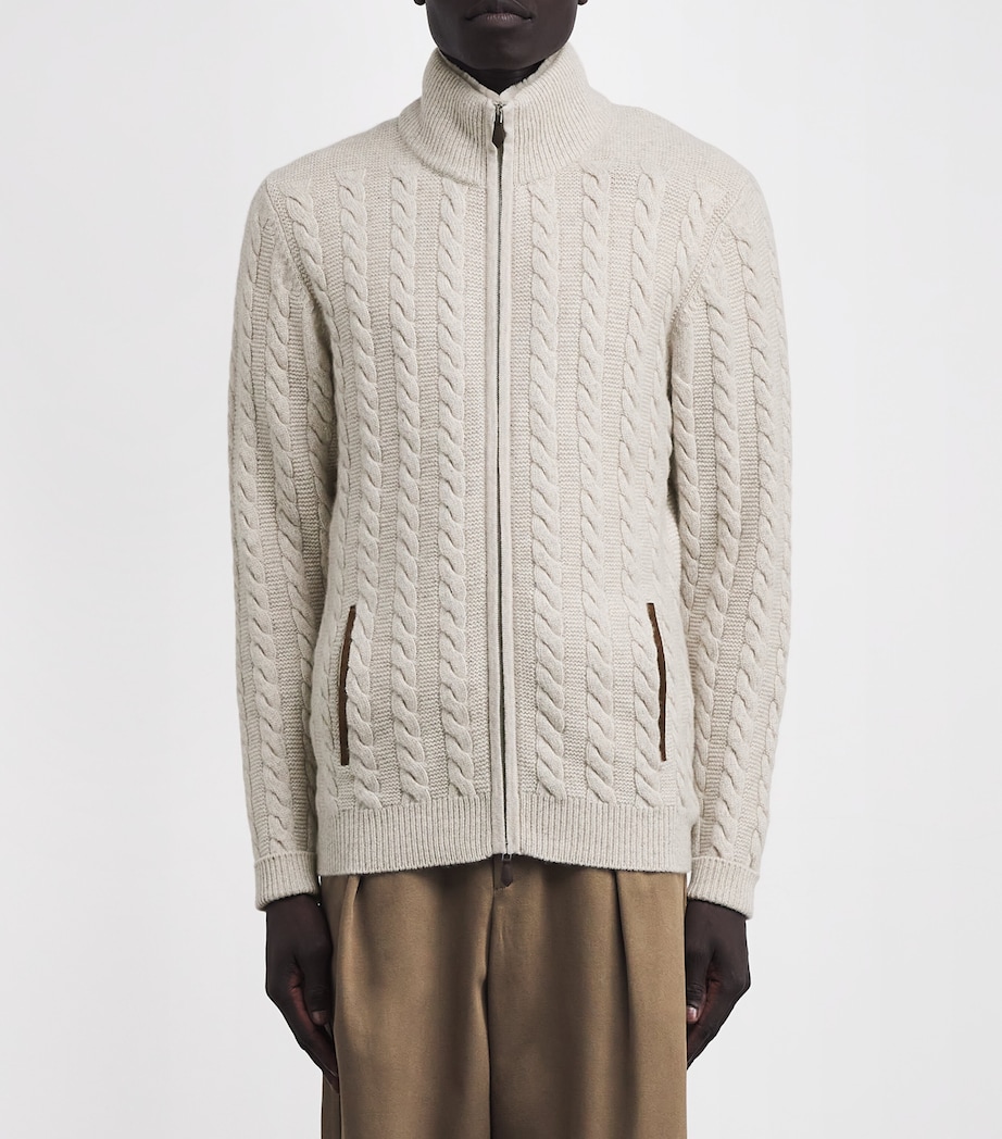 Cashmere Richmond Cardigan ASM ASH MARL ECRU Image 3