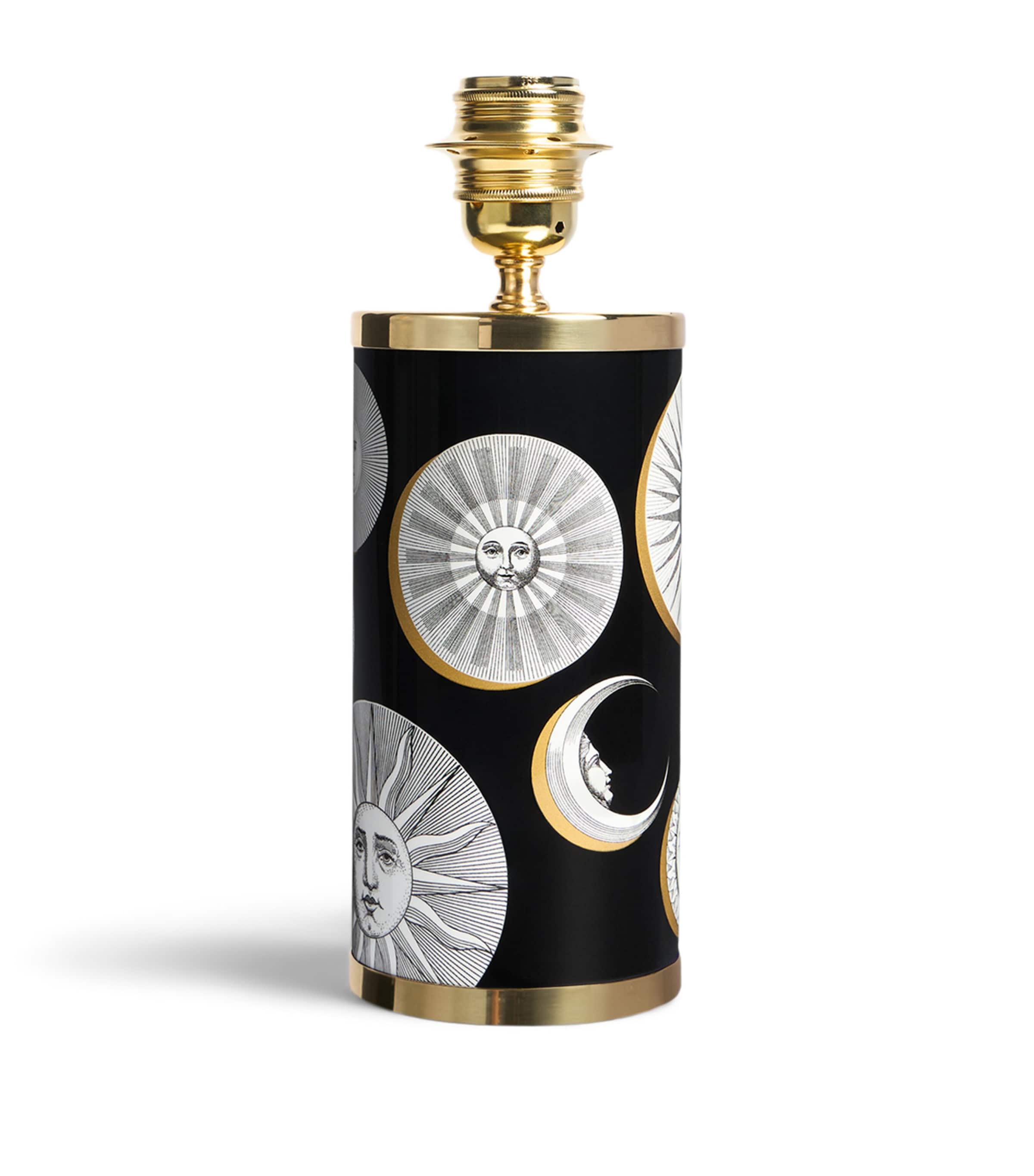 Fornasetti Small Soli E Lune Lamp Base In Black