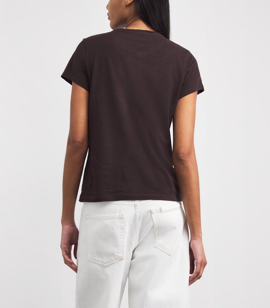 ME+EM Womens Hemp-Cotton Washed T-Shirt Cocoa Brown Image 5