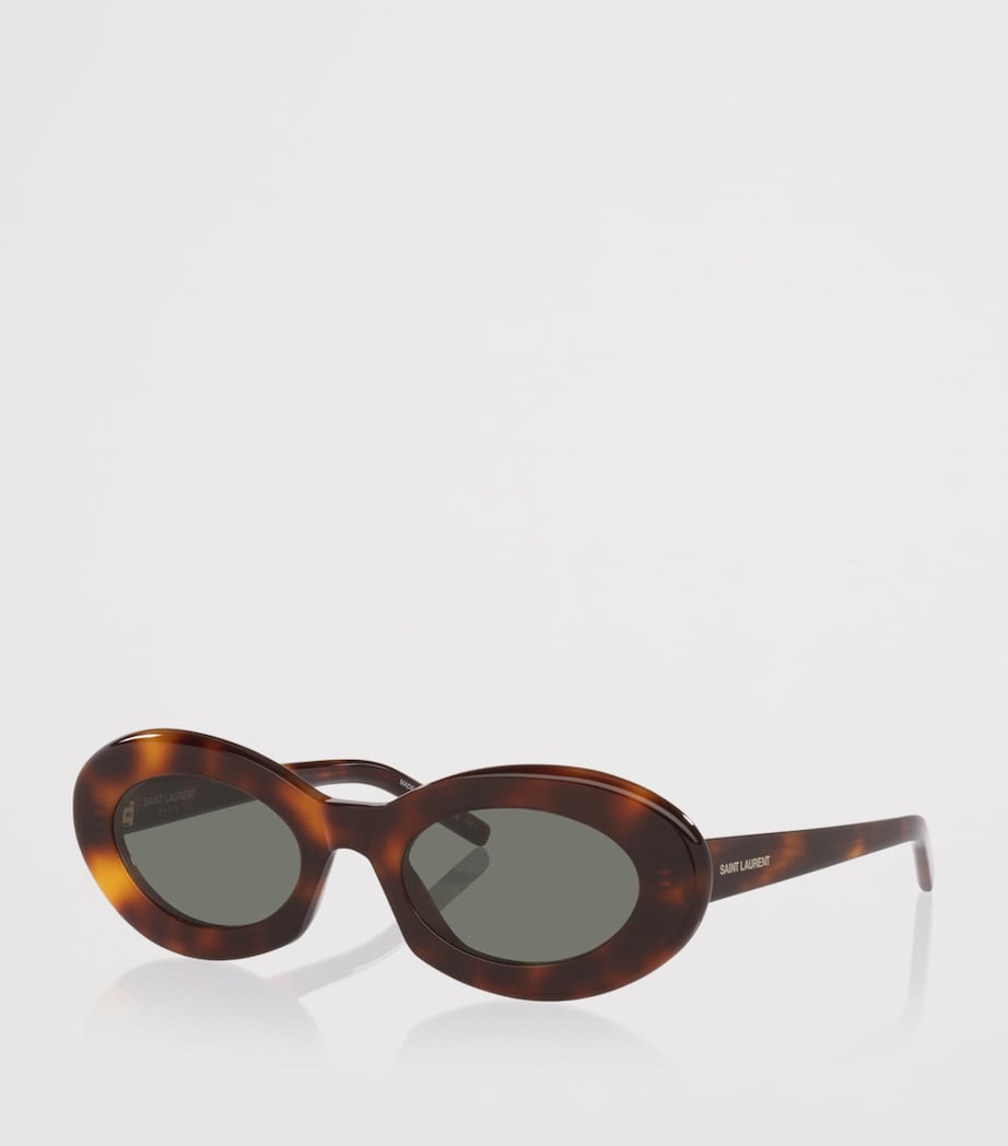Saint Laurent SL 594 Oval Sunglasses Brown Image 2