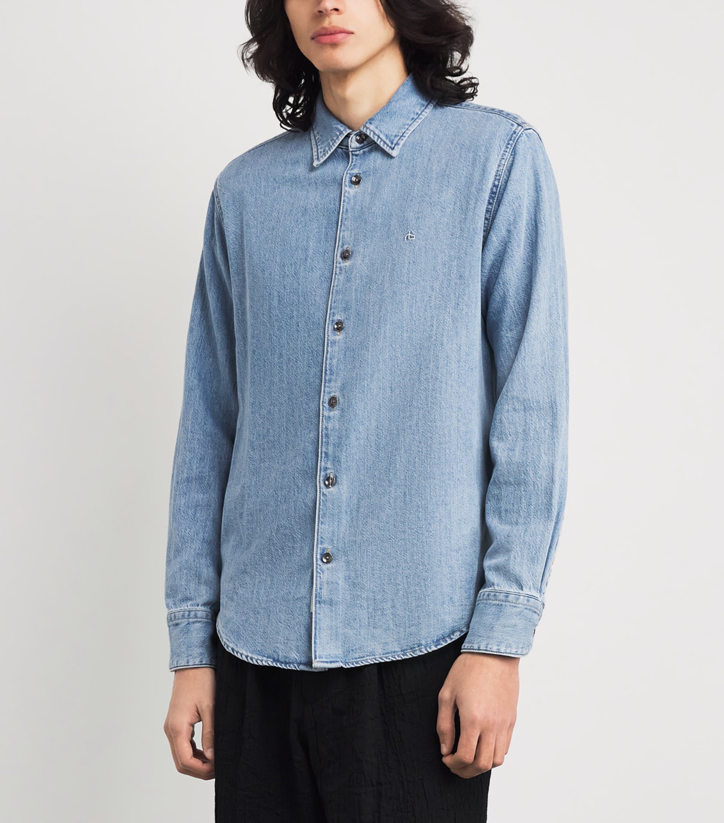 Rag & Bone Mens Cotton-Lyocell Denim Shirt Conrad Image 3