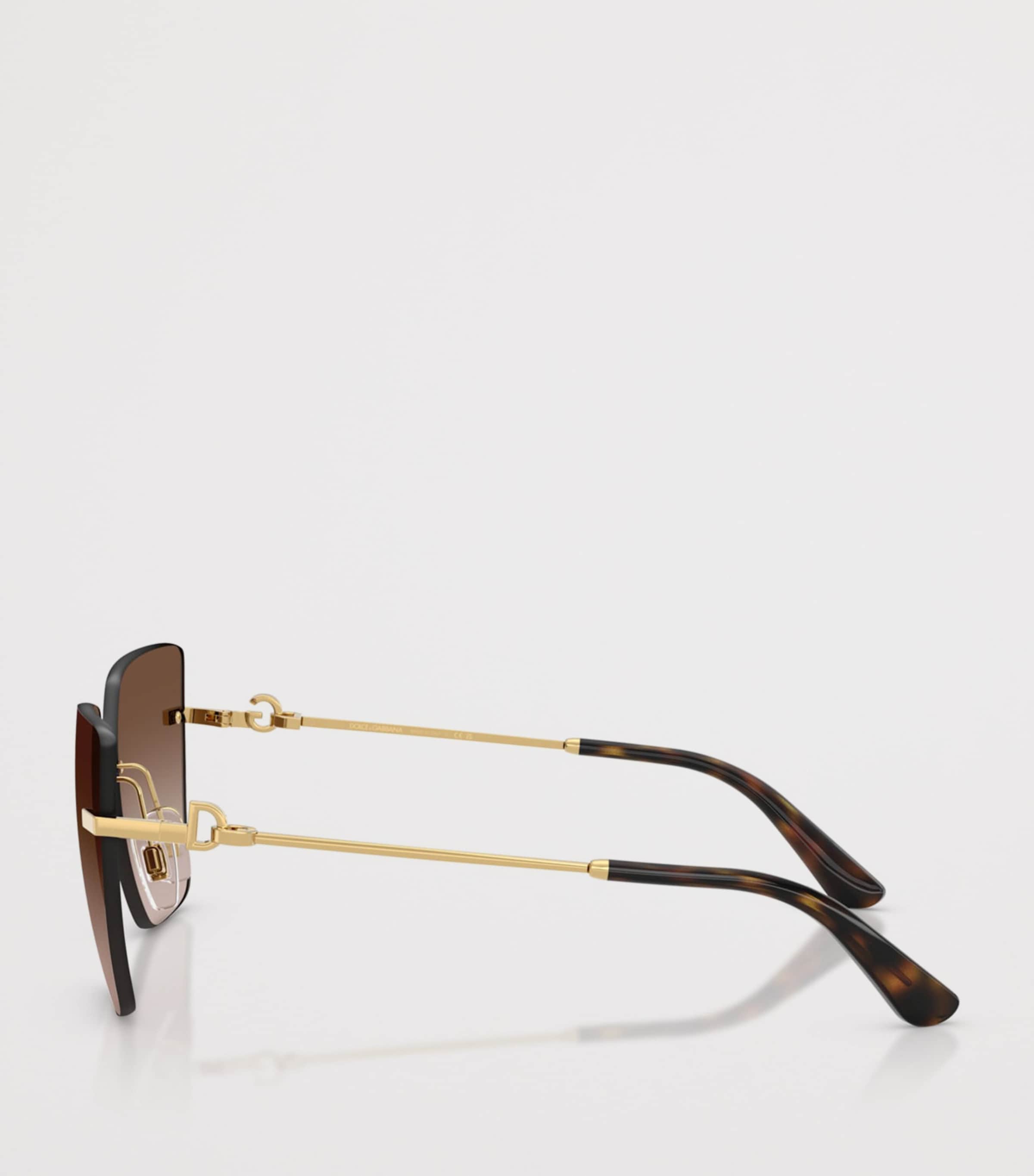 Dolce&Gabbana Metal Cat Eye Sunglasses Gold Image 3
