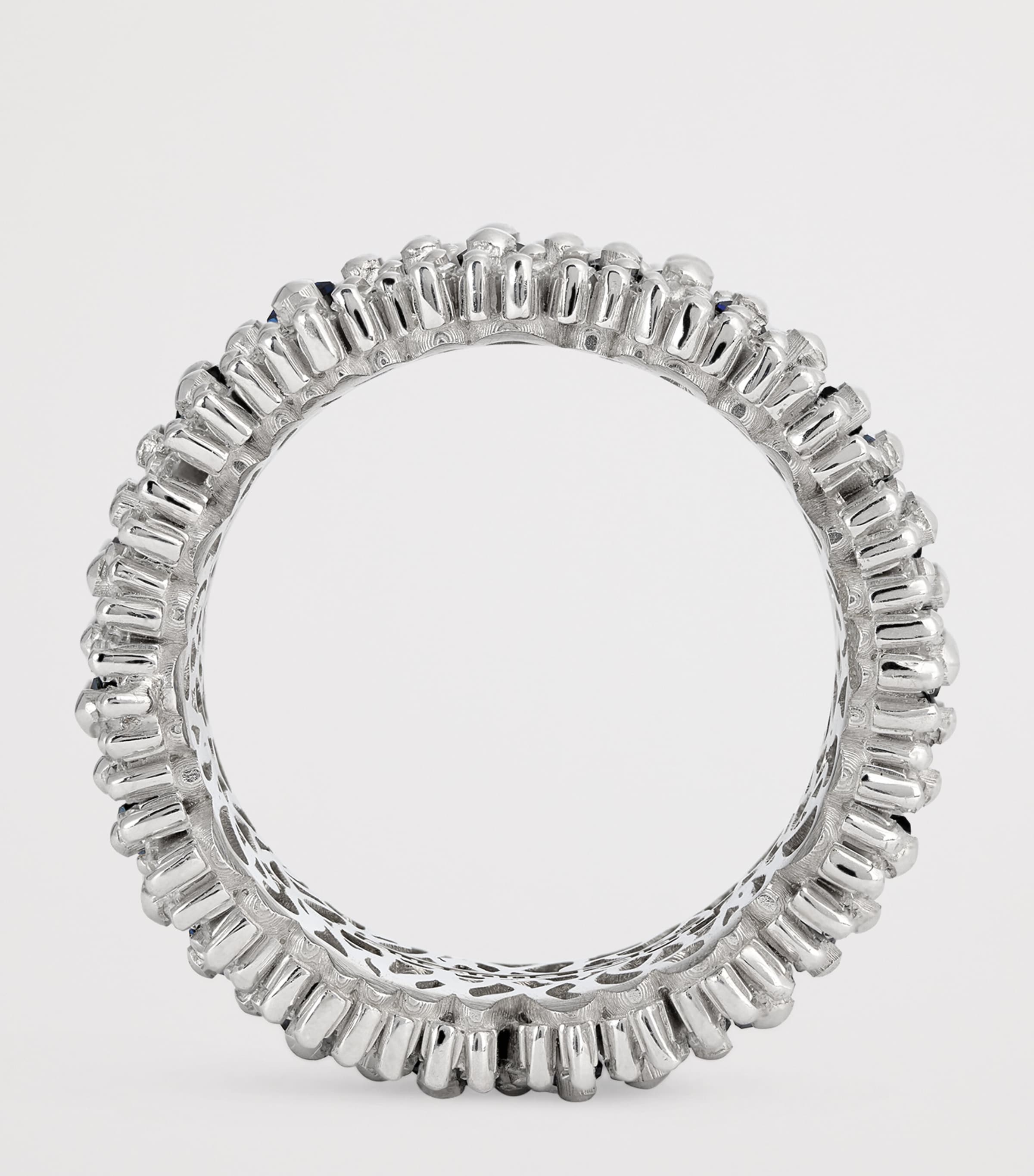 White Gold, Diamond and Sapphire One Of A Kind Ring (Size 6.75) 18K WG/DB Image 3