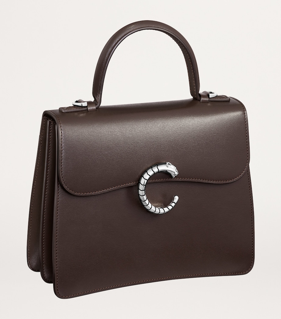 Leather Panthère De Cartier Top-Handle Bag TONKA BROWN Image 6
