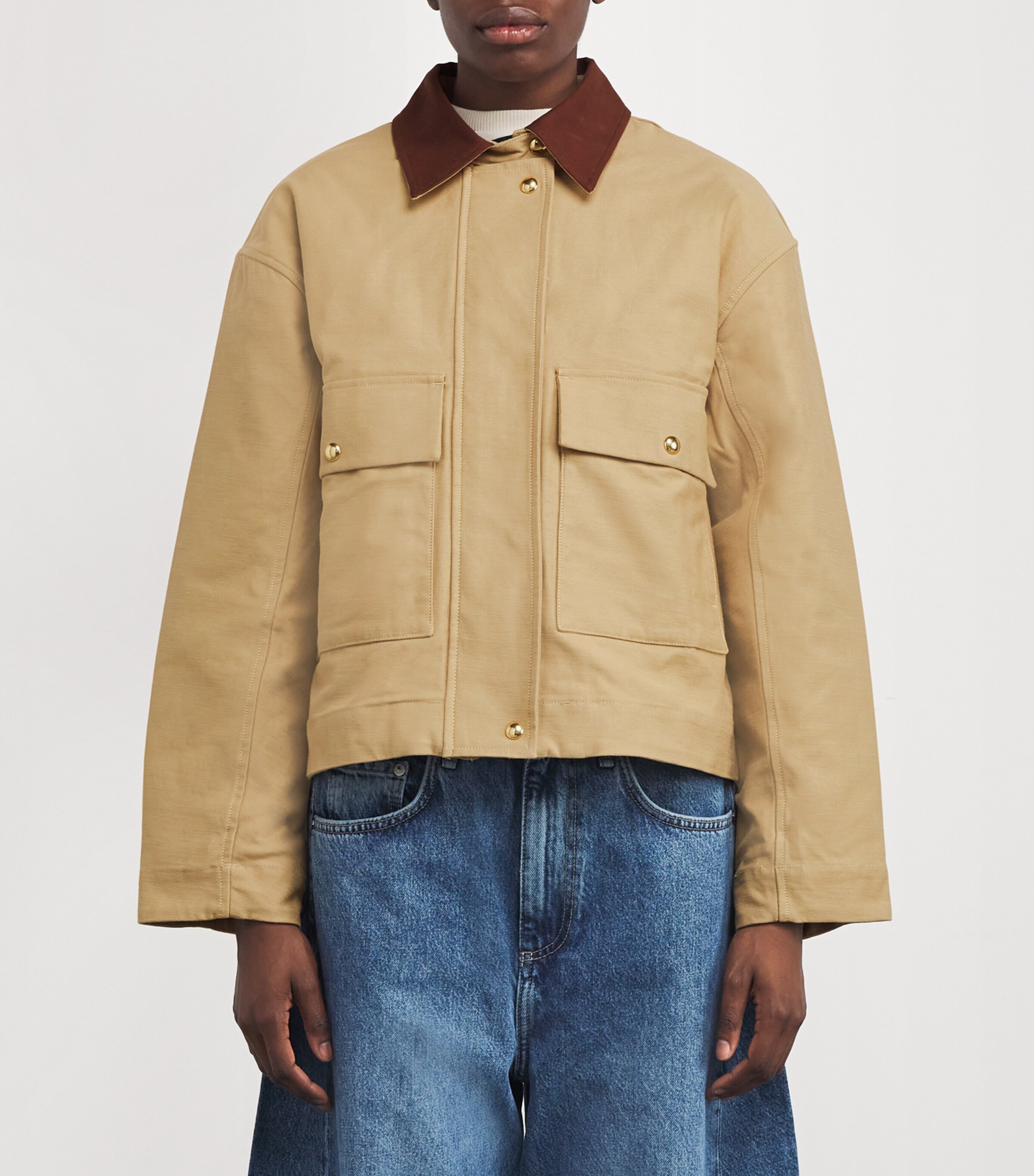 Cropped Nonie Jacket BEIGE Image 3