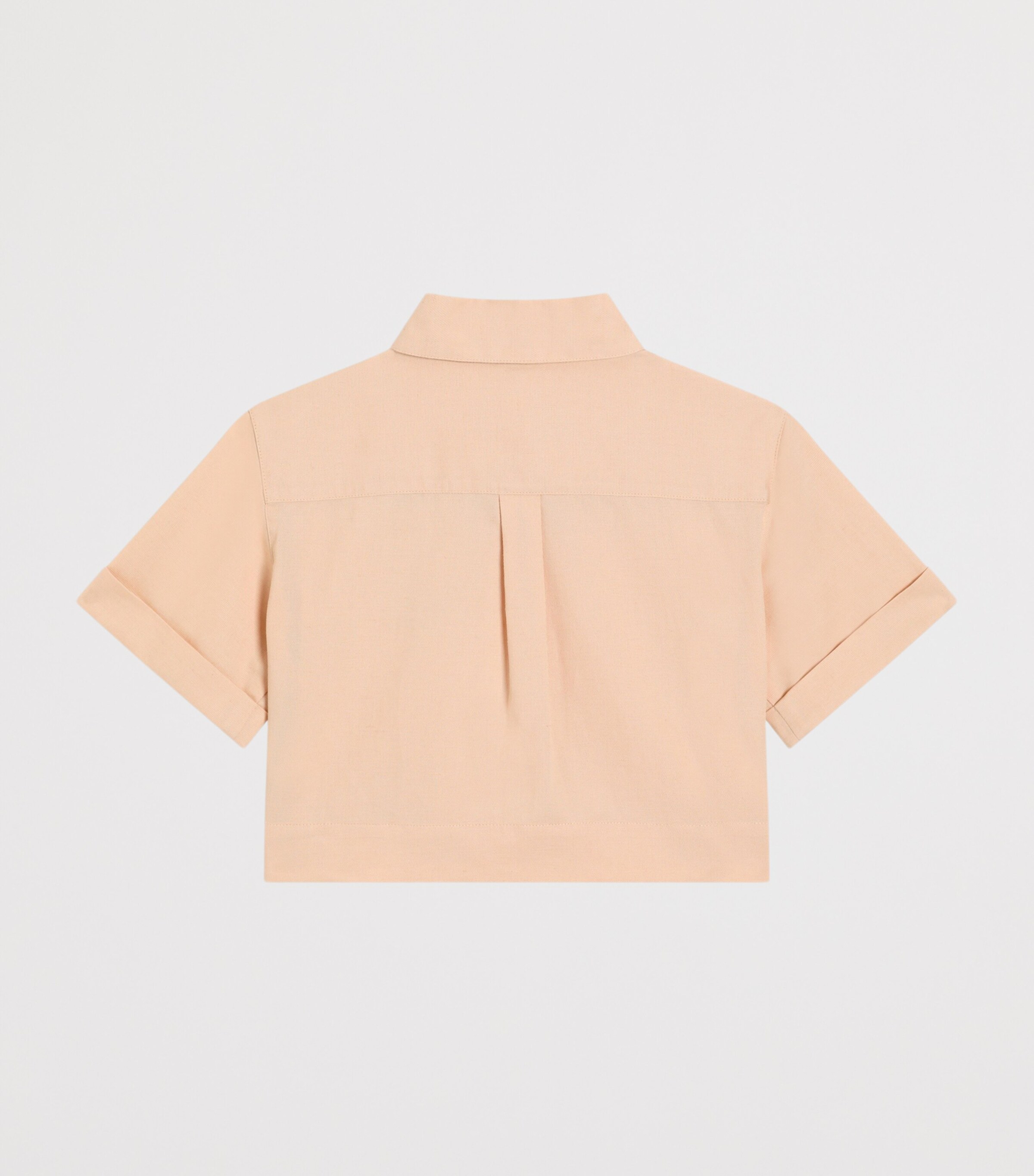 Dolce&Gabbana Kids Cotton-Blend Embellished Shirt (8-12+ Years) Rosy Beige Image 2