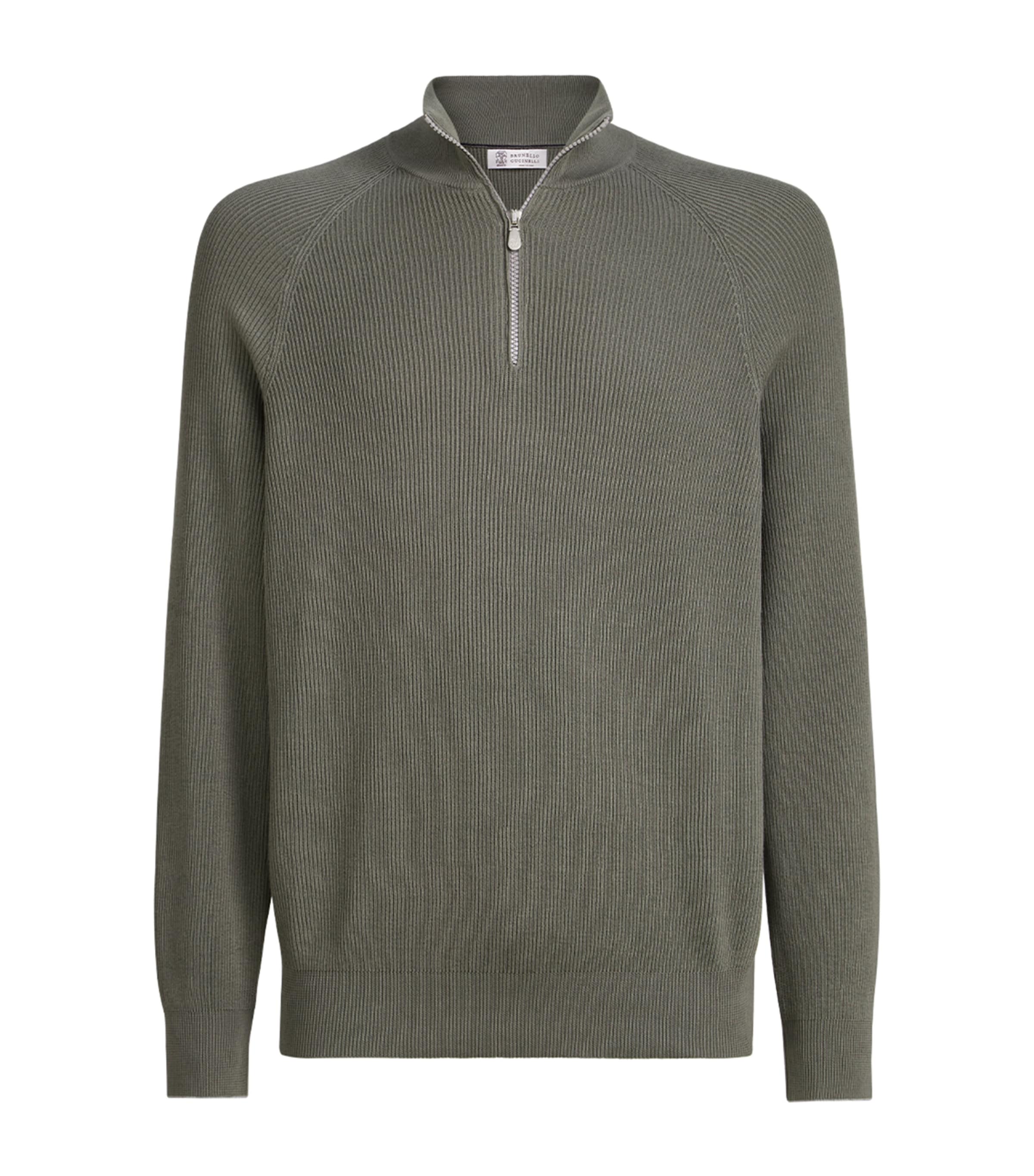 Cotton Quarter-Zip Sweater CXS05 Image 1