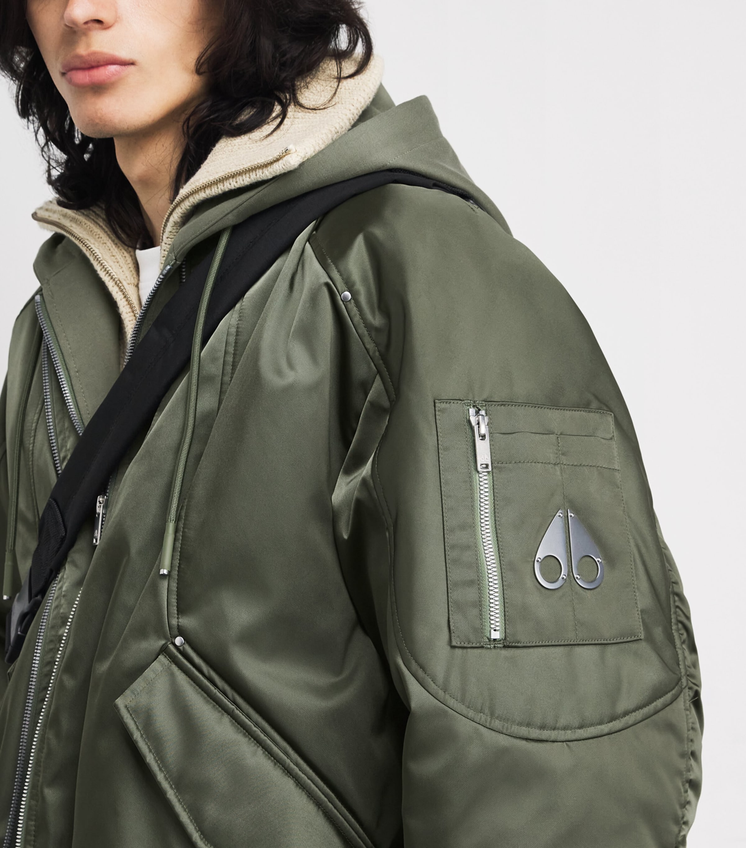 Detachable Membrane Bomber Jacket 1883 ARTICHOKE Image 7