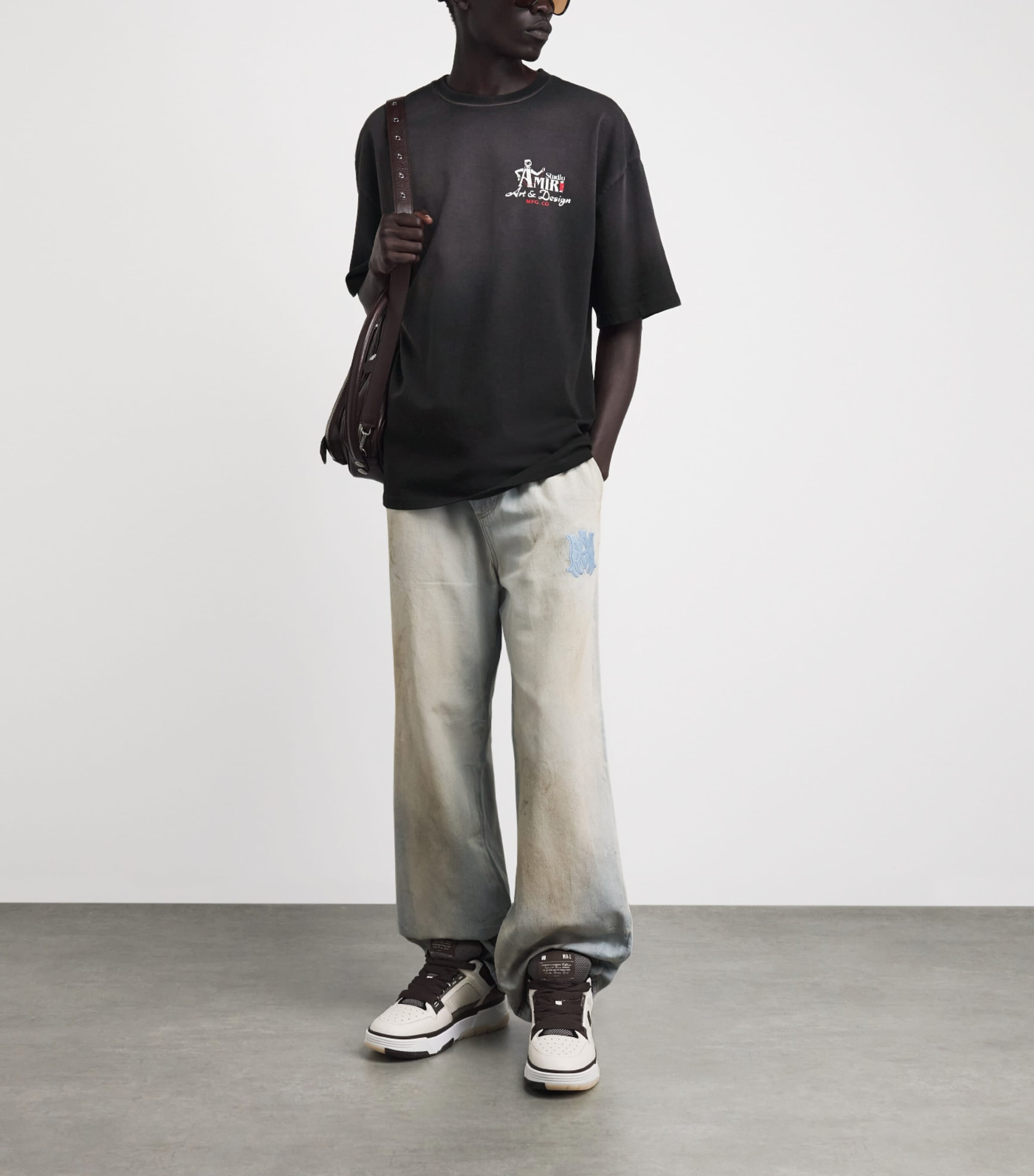 AMIRI Mens Cotton Studio T-Shirt Black Image 2