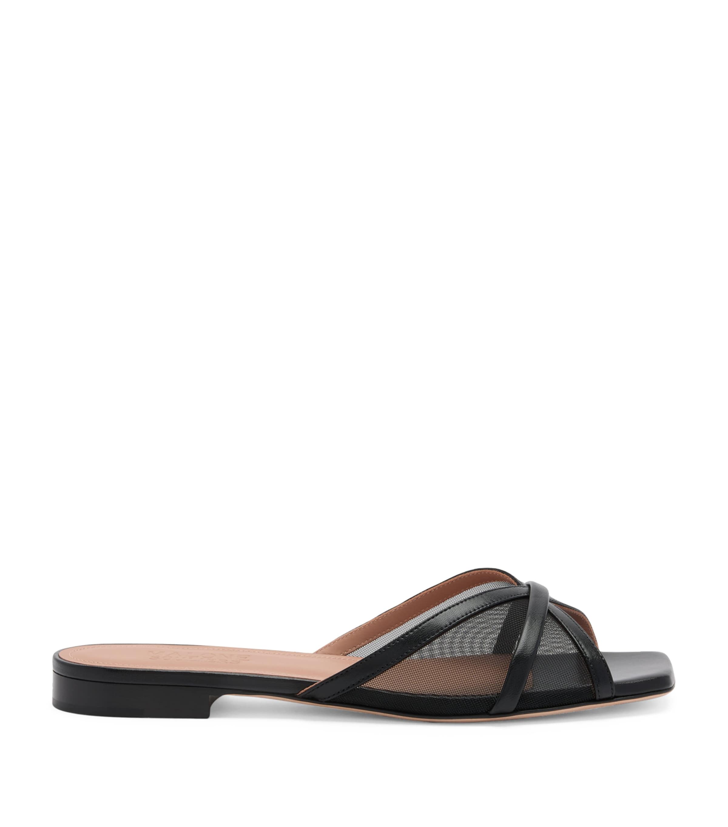 Mesh Perla Flat Mules BLACK Image 1