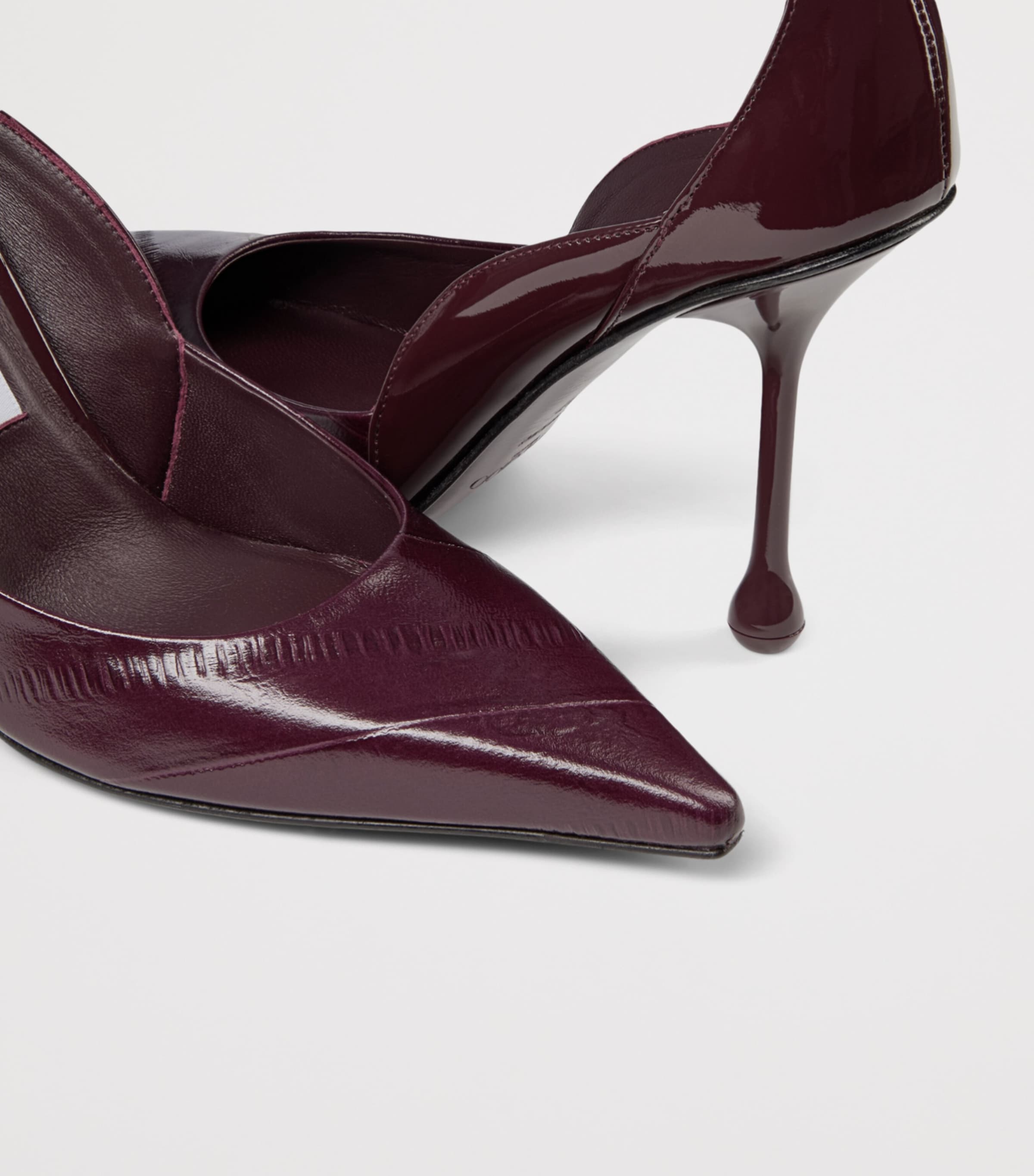 Jimmy Choo Quinci 95 Patent Leather Pumps Deep Merlot Image 5