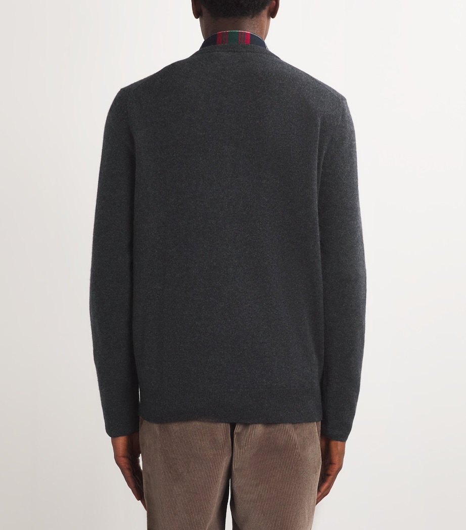 Polo Ralph Lauren Mens Cashmere Dog Sweater Grey Image 3