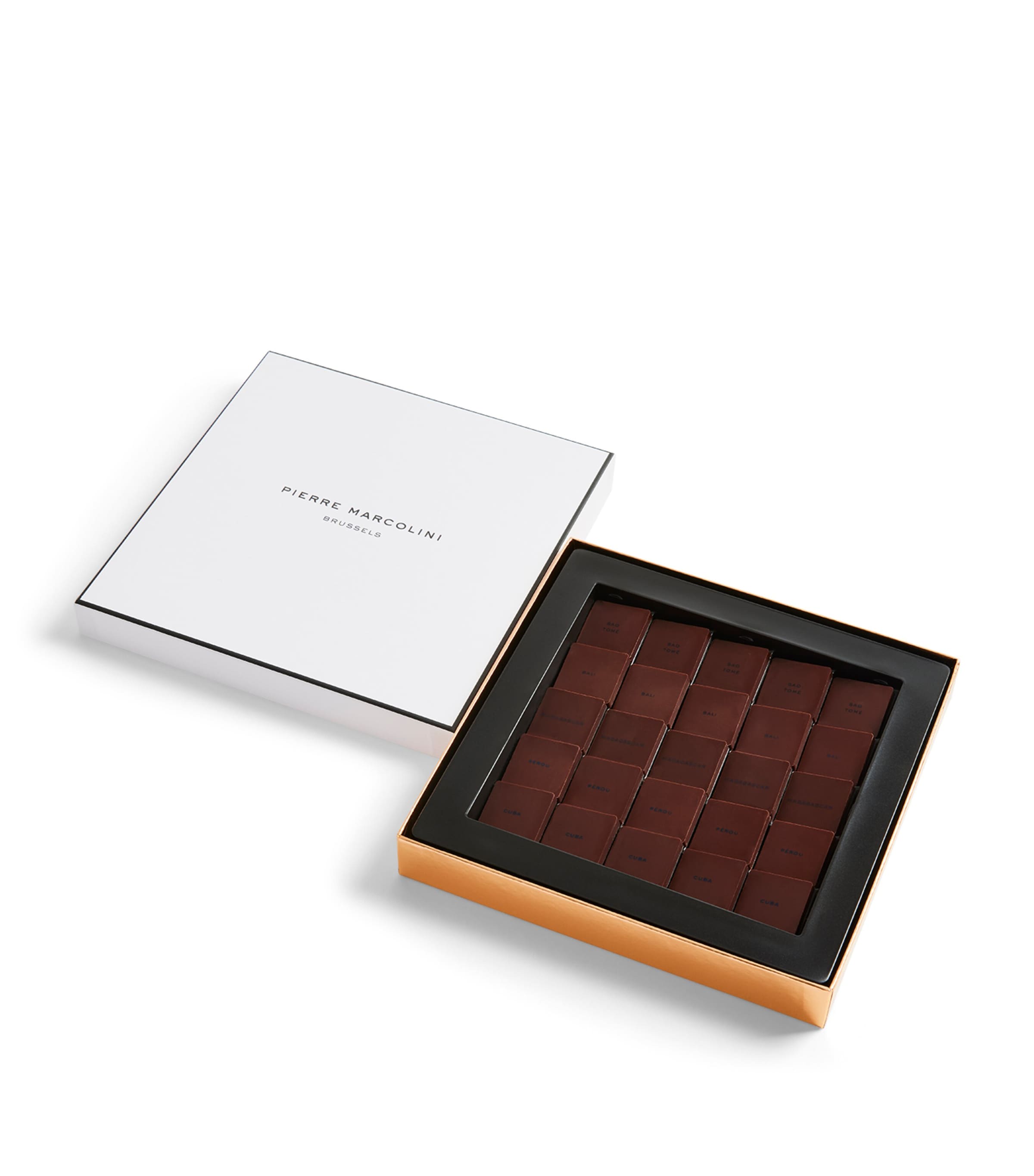Pierre Marcolini Dark Chocolate Saveur du Monde 25-Piece Box (100g) Image 1