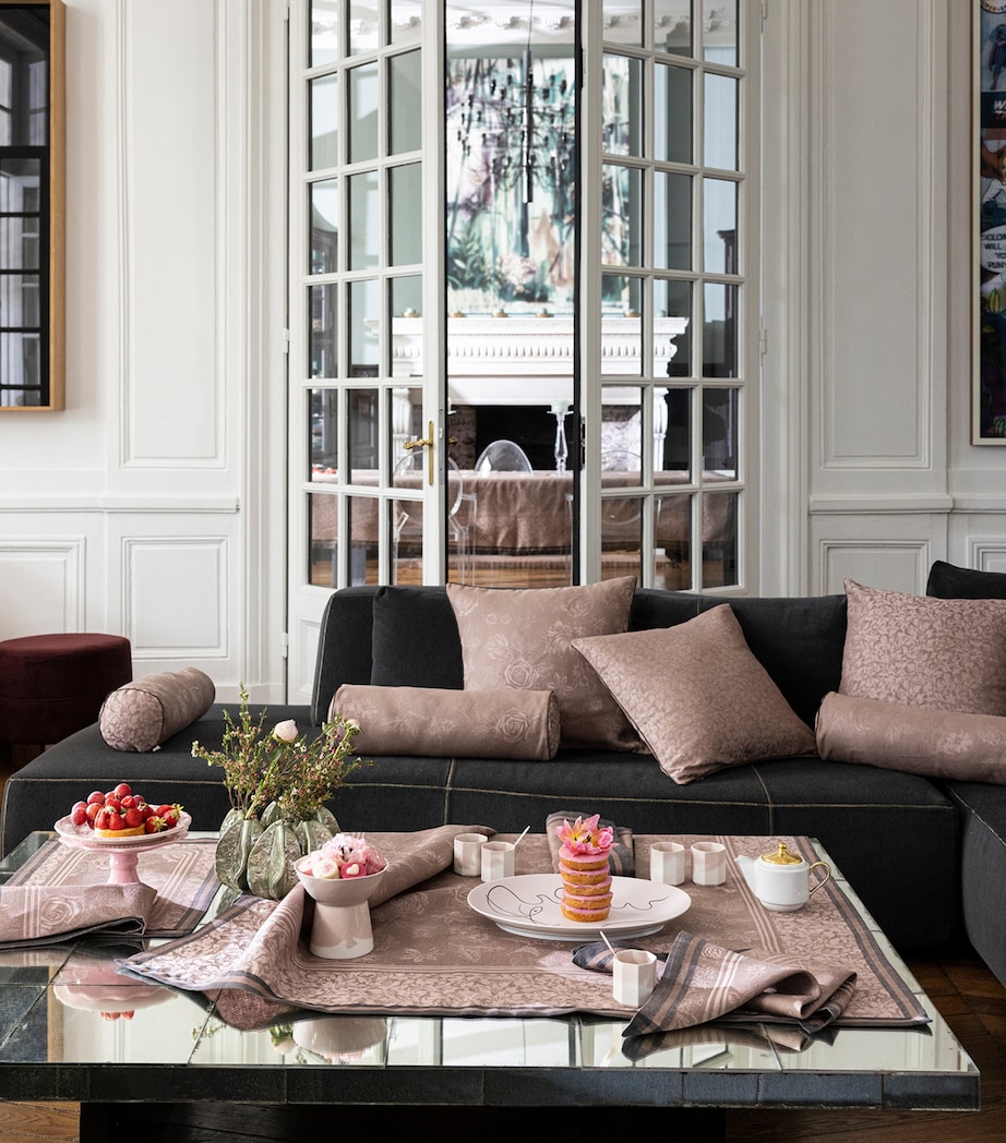 Linen Romance Tablecloth (175cm x 250cm) PINK Image 2