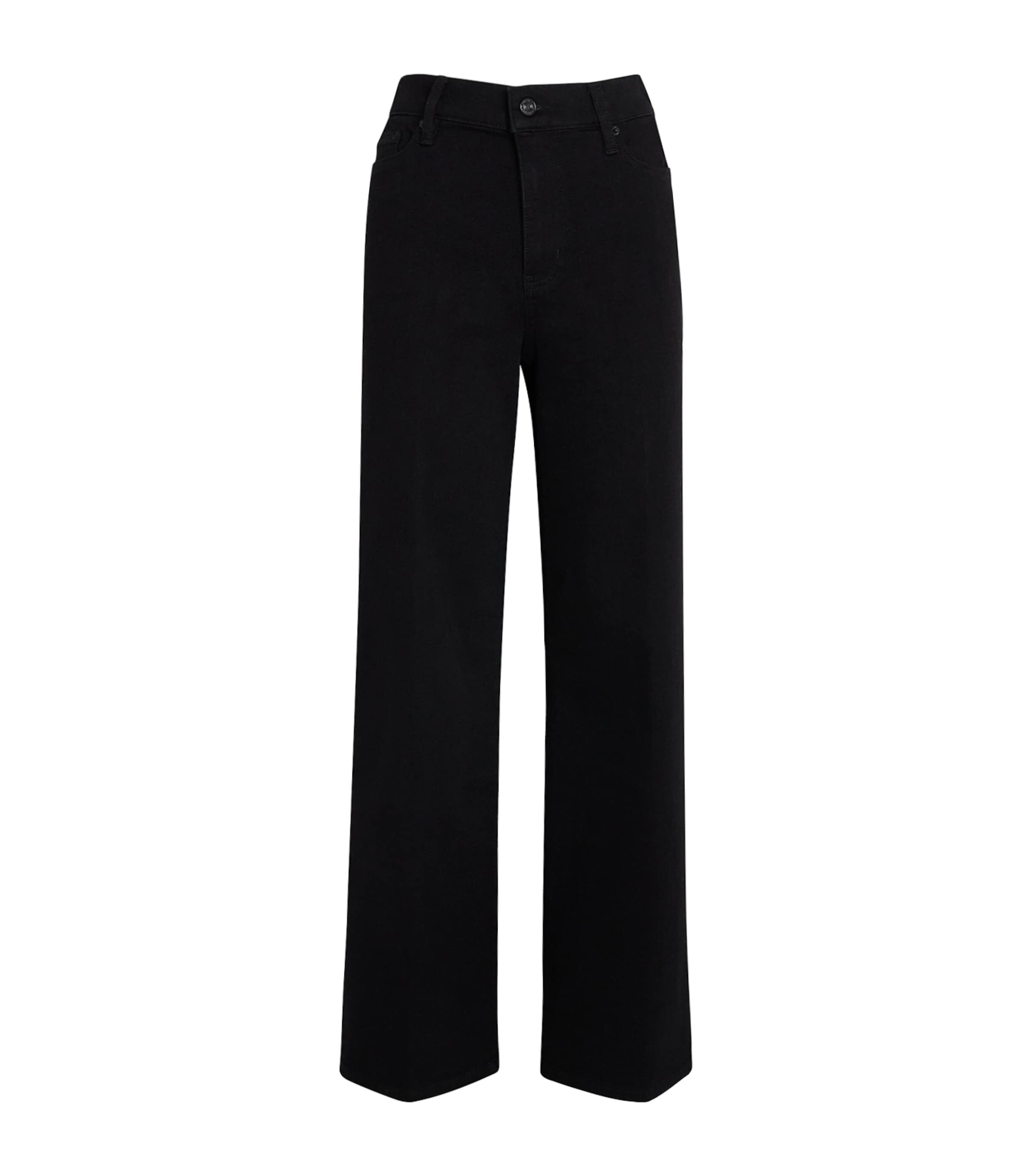 Frame Le Slim Palazzo Wide-leg Jeans In Black