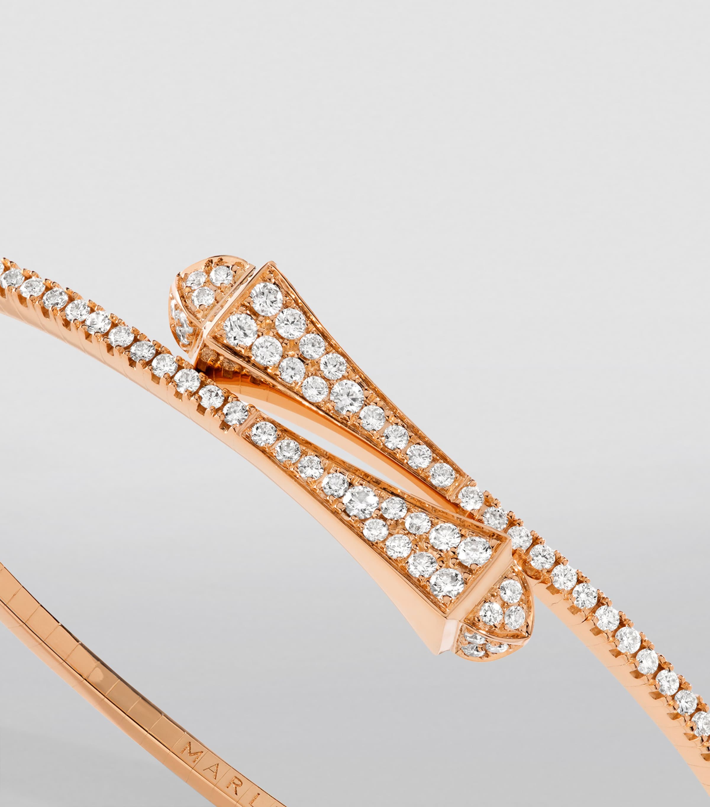 Rose Gold and Diamond Cleo Slim Bracelet ROSE GOLD Image 3