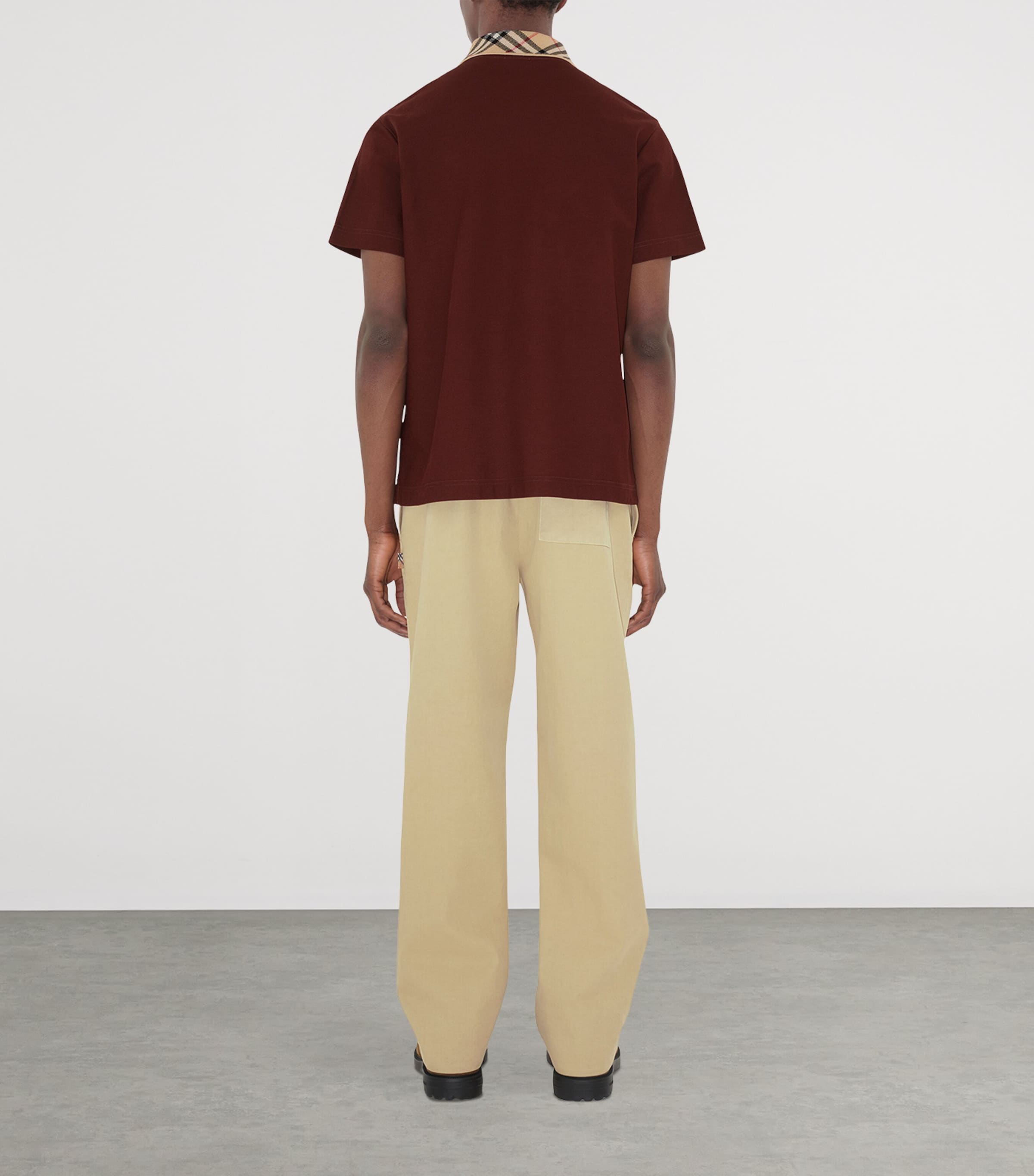 Cotton Check-Collar Polo Shirt BOX Image 4