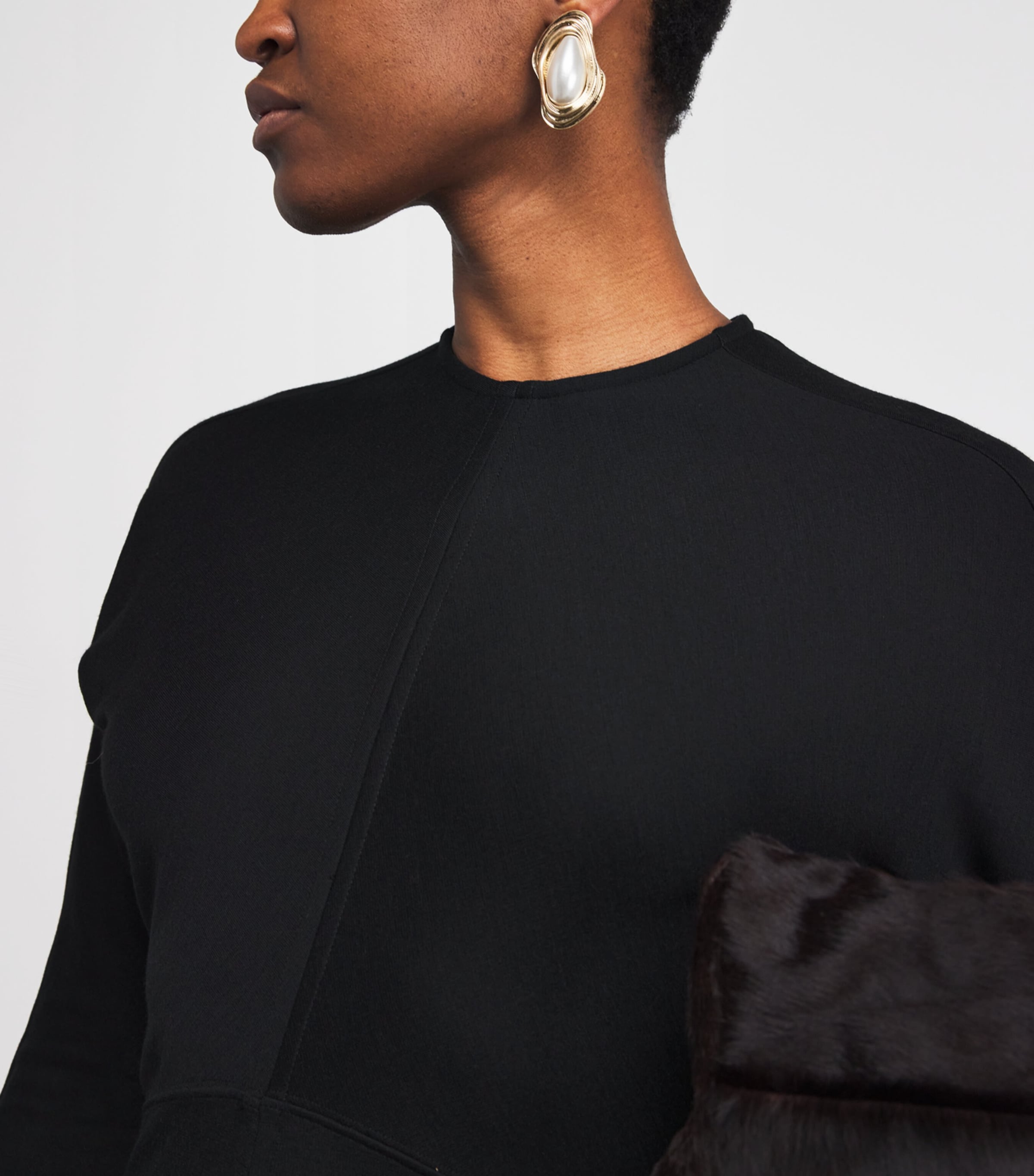 Jersey Midi Dress BLACK Image 4