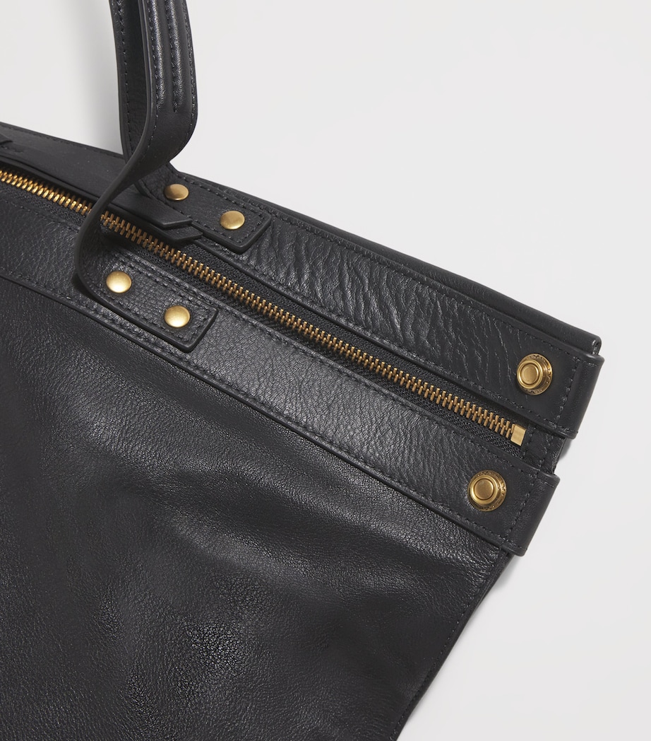 Large Leather Mara Holdall N401 BLACK Image 6