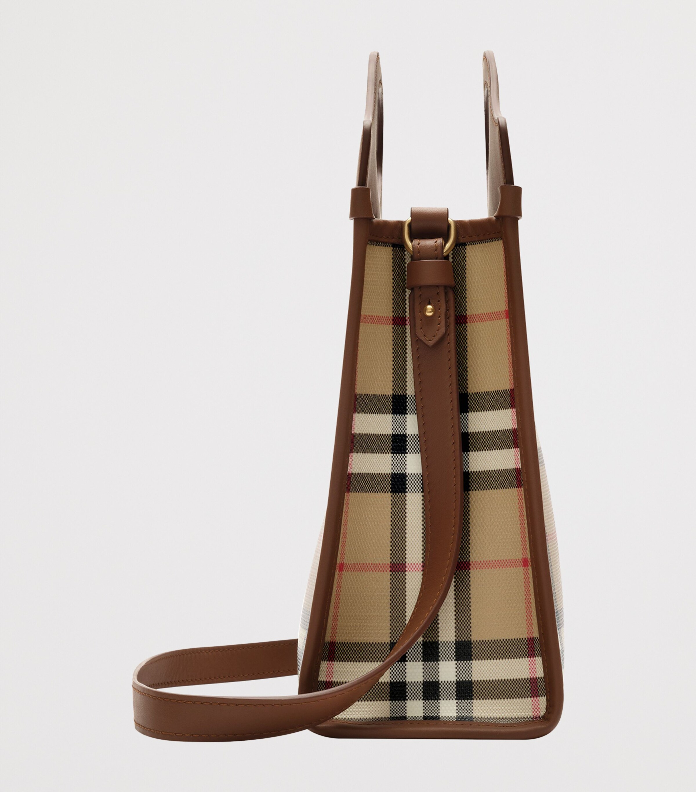 Burberry Womens Small Check Pocket Bag Archive Beige Image 4