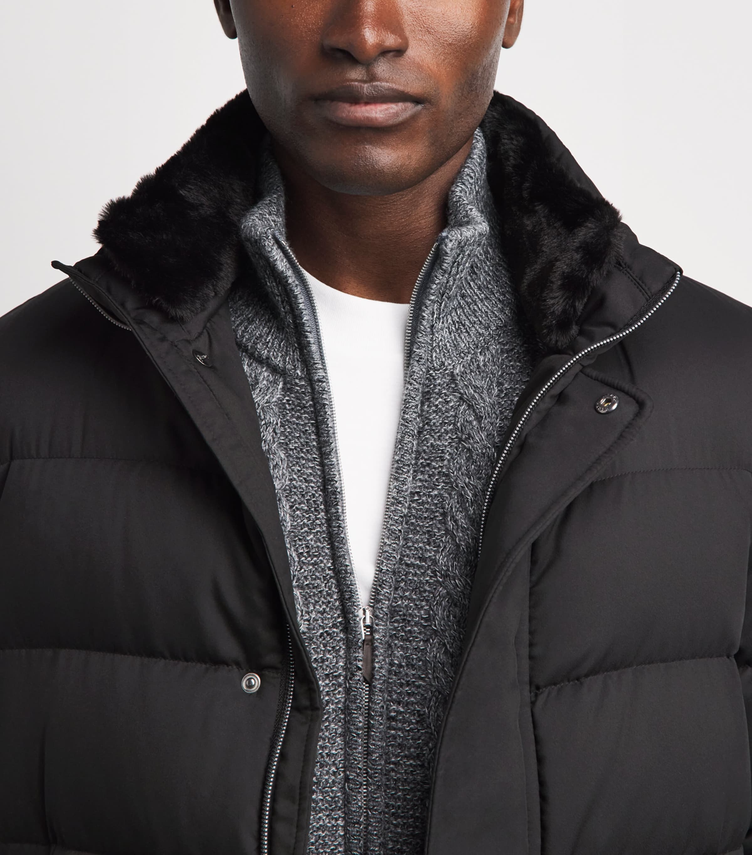 Herno Mens Down Quilted Puffer Jacket Nero Image 3