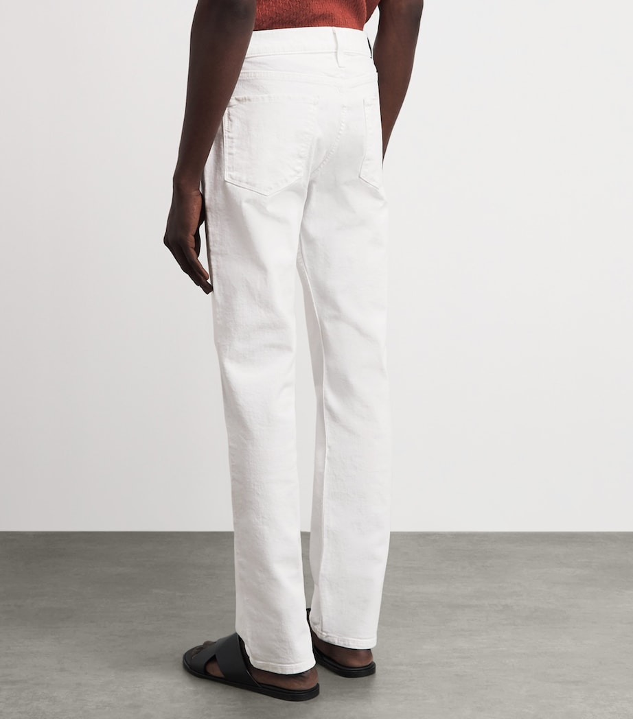 PAIGE Mens Normandie Straight Jeans Crisp White Image 5