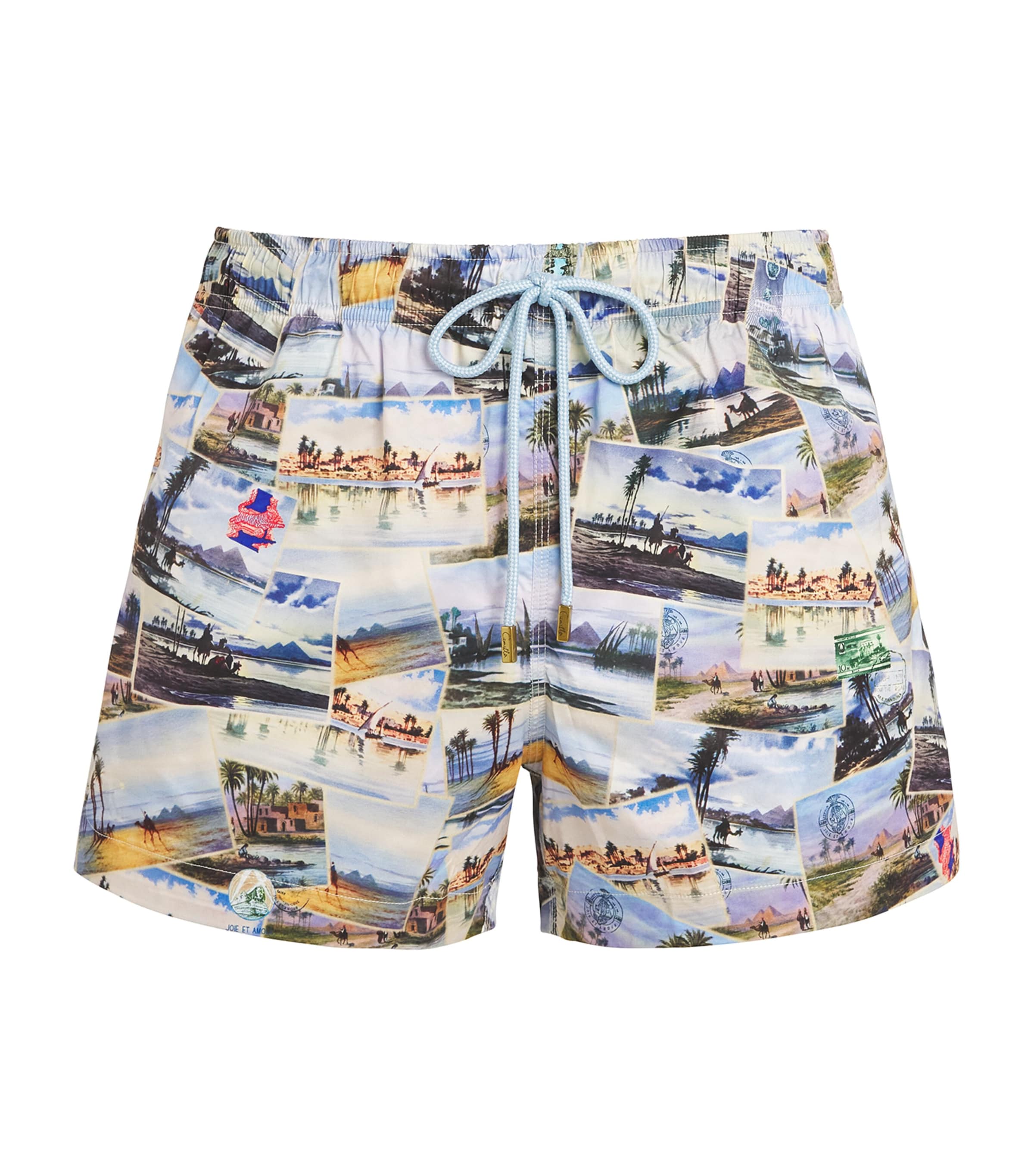 Shop Camilla Call Me In Cairo Swim Shorts In Blue