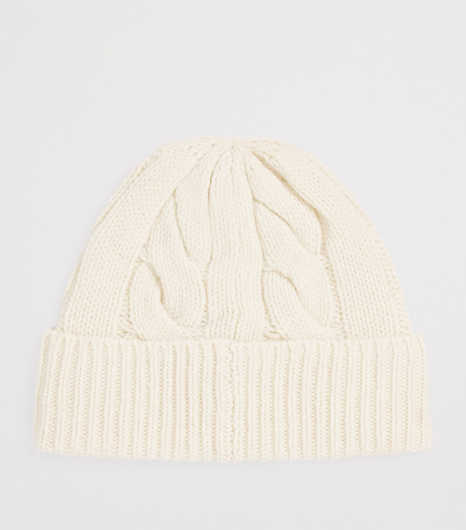 Wool-Blend Polo Bear Beanie CREAM Image 2