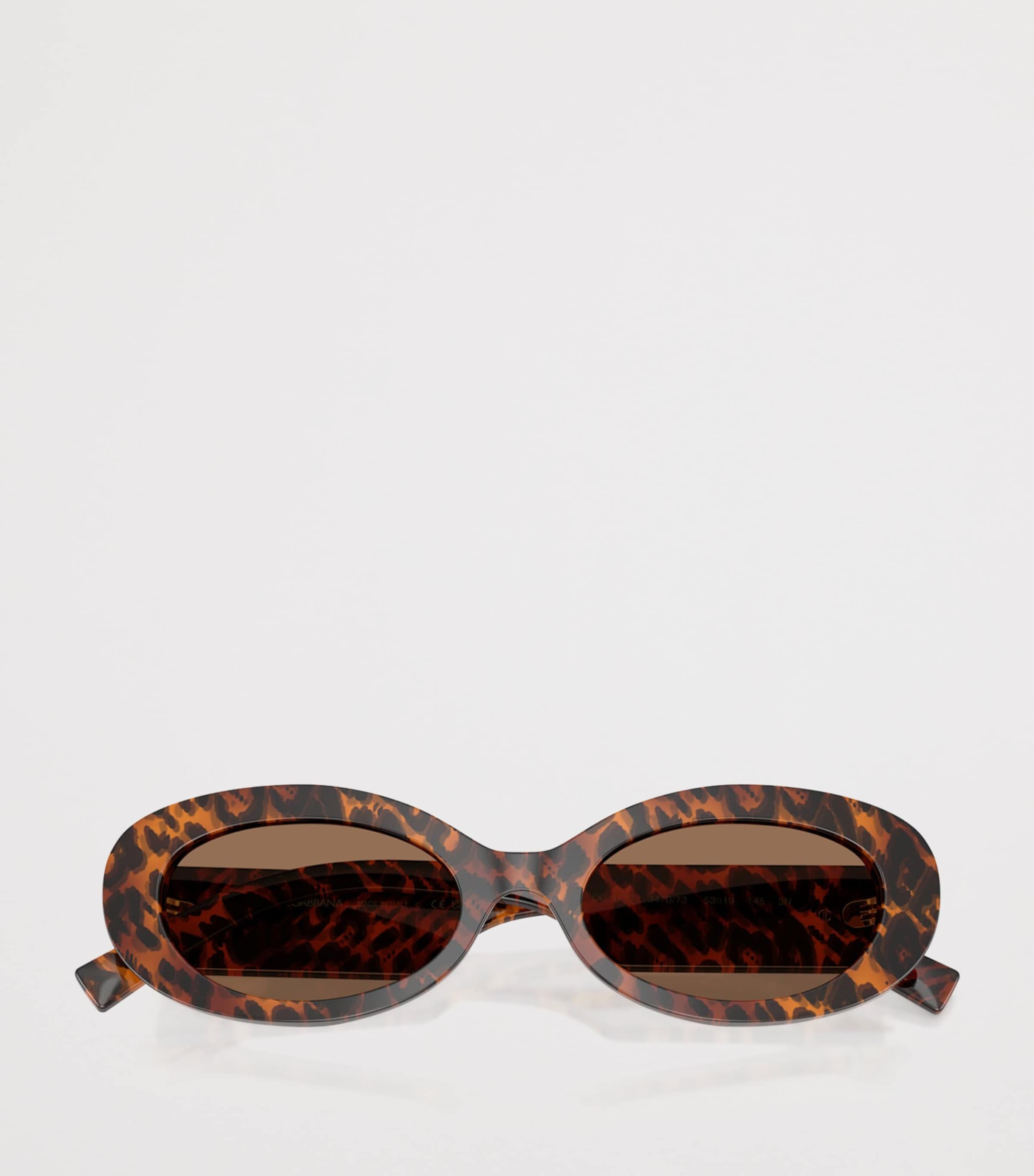 Dolce&Gabbana Tortoiseshell Oval Sunglasses Brown Image 5