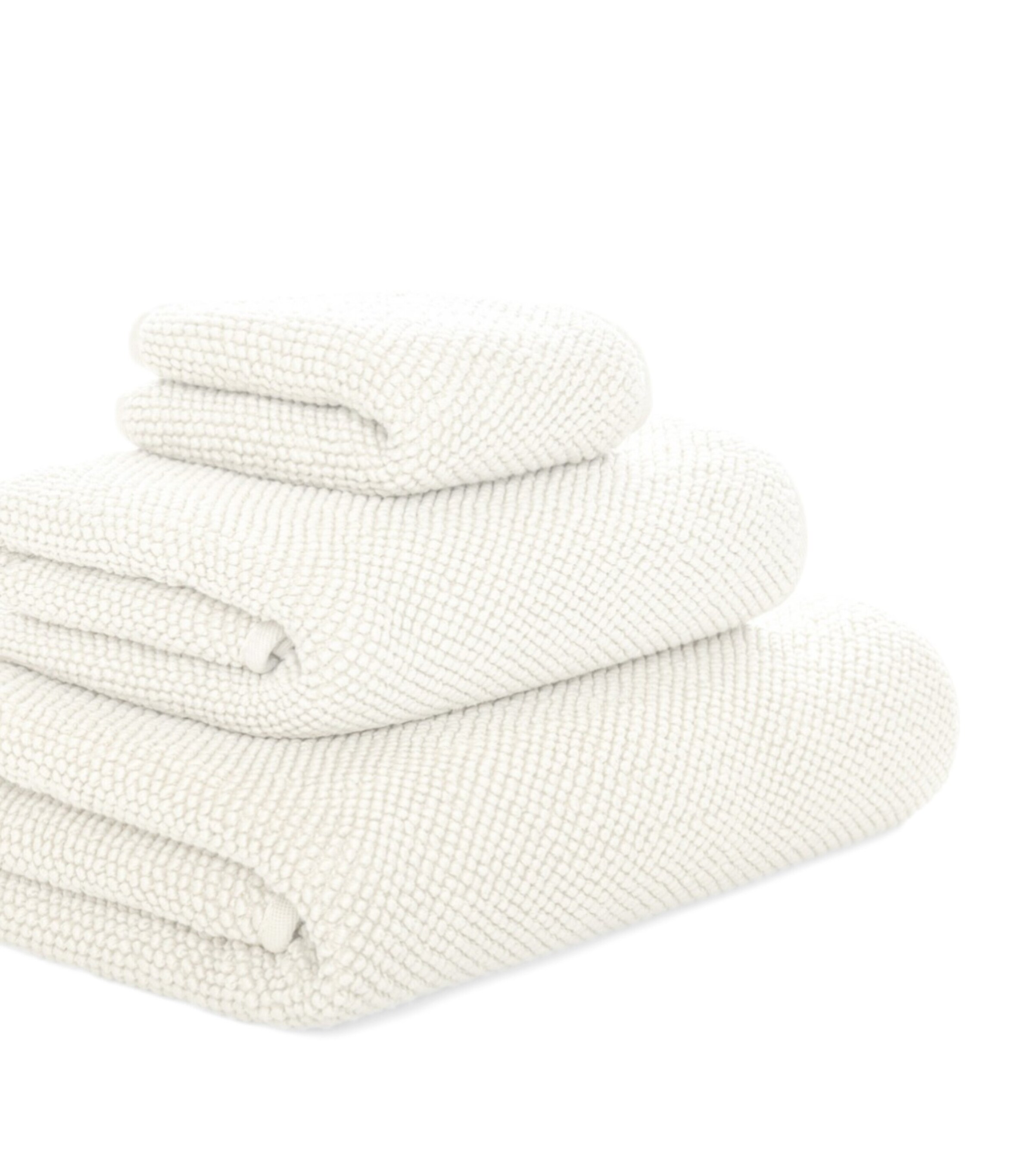 GRACCIOZA Cotton Pearls Bath Towel (70cm x 140cm) Snow Image 4