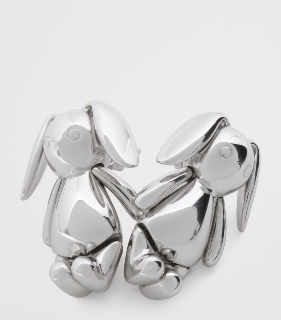 LOEWE x Cosima Von Bonin Bunny Earrings Silver Image 3