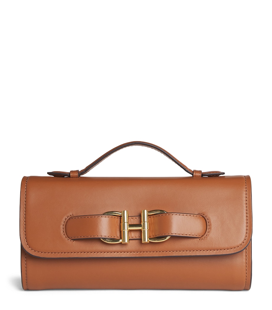 Harrods Leather Snaffle East West Purse Tan Image 1