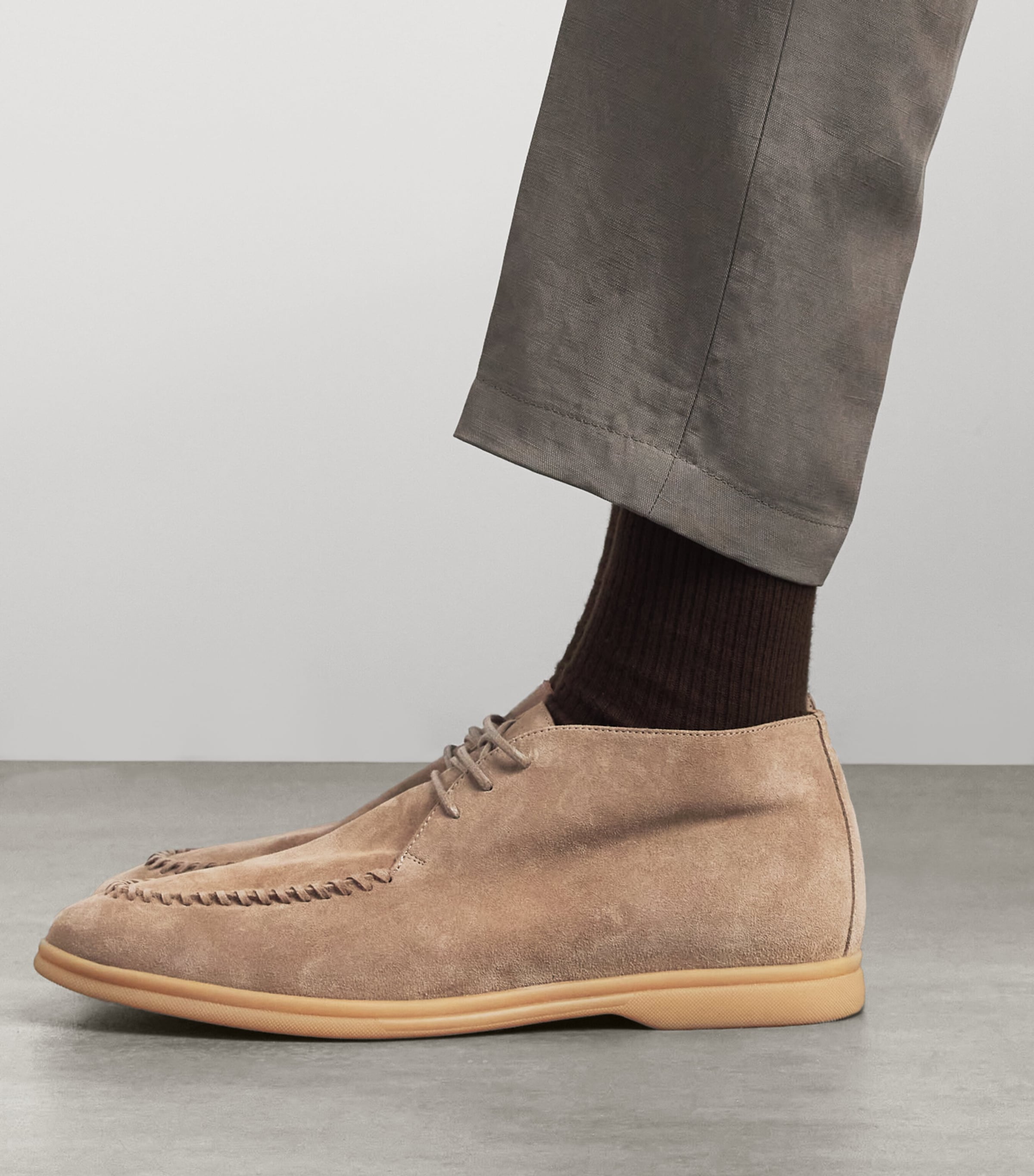 Eleventy Suede Ankle Boots Cammello Image 4