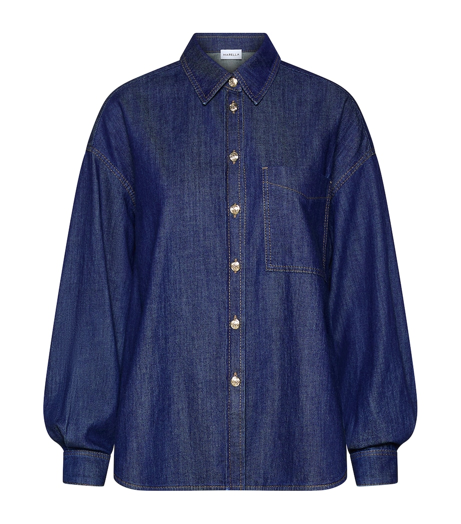Marella Womens Denim Shirt Blue Jeans Image 1