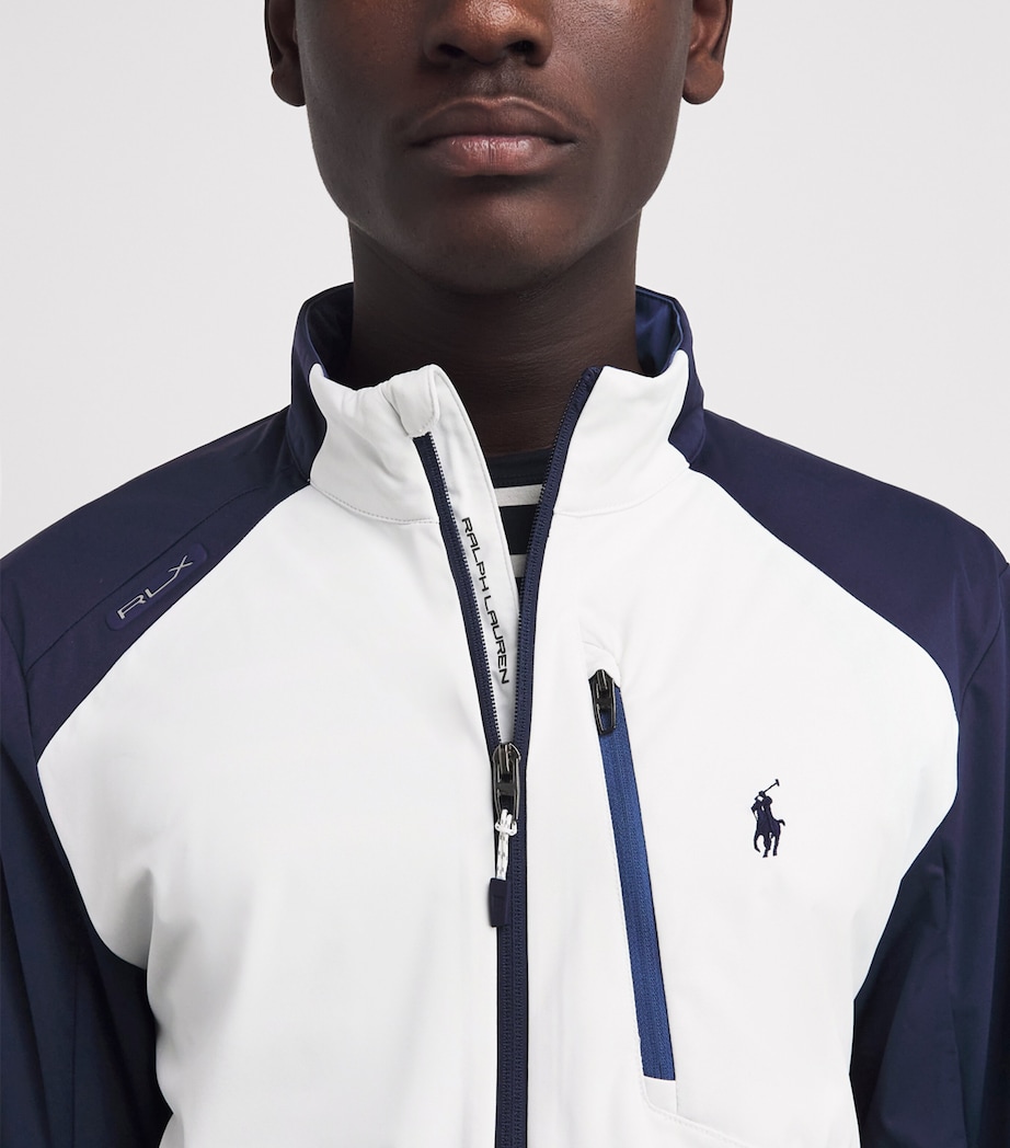 RLX Ralph Lauren Mens Colour-Block Packable Jacket White / Navy Image 3