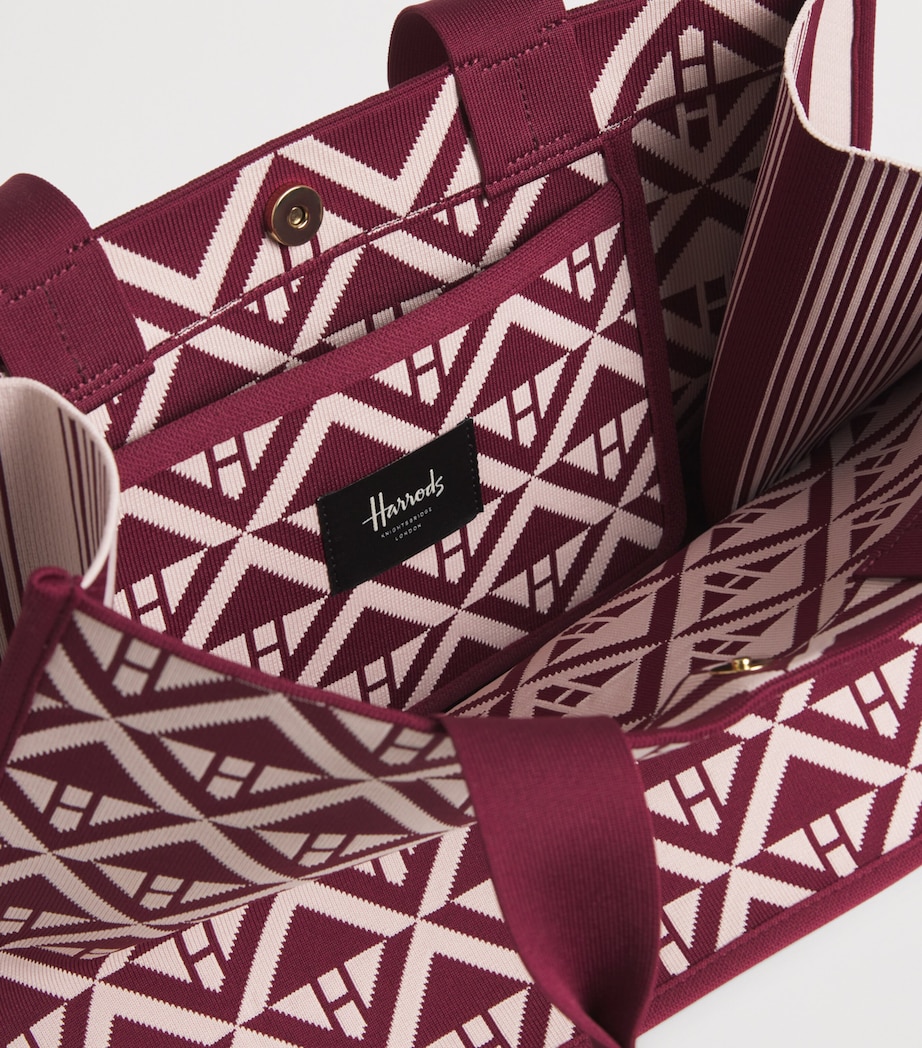 Medium Geometric Tote Bag BURGANDY Image 3