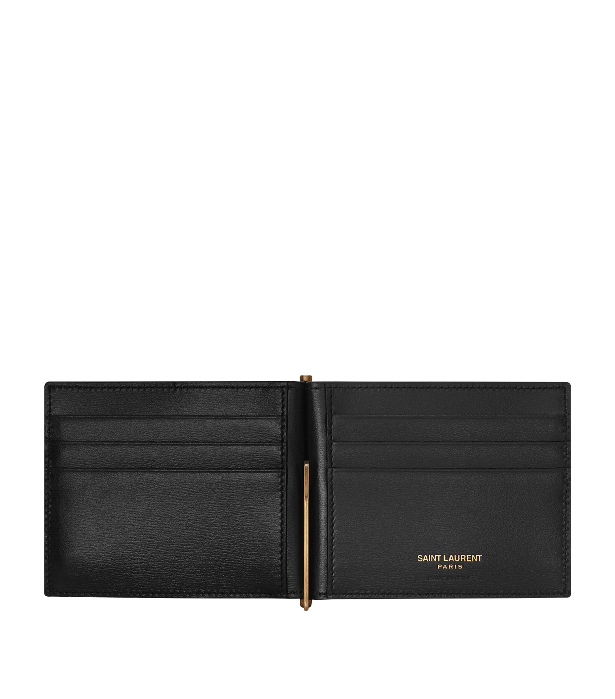 Leather Monogram Bifold Money Clip Wallet 1000 Image 3