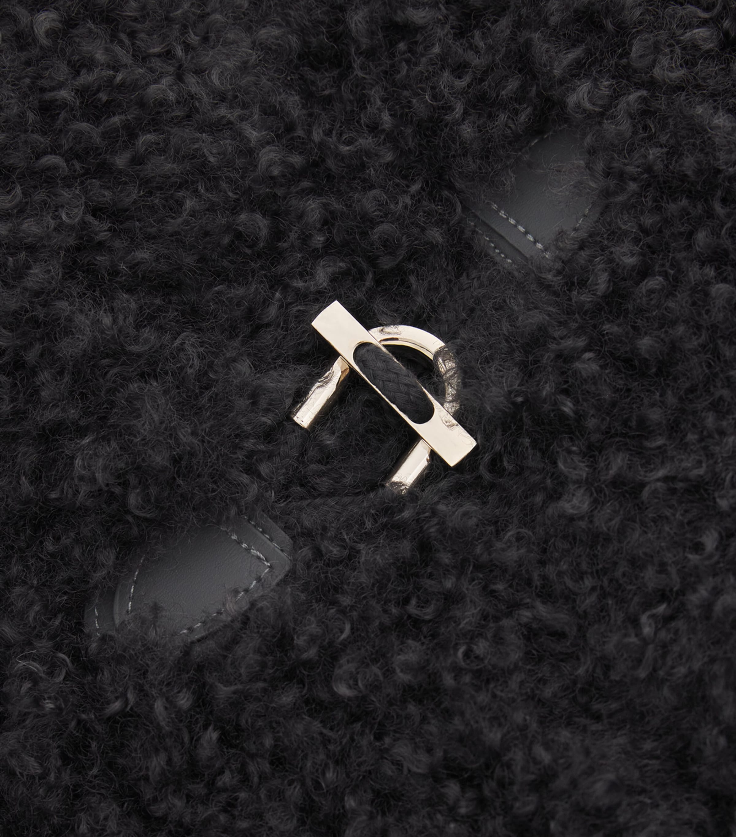 Faux-Shearling Cropped Jacket ANTHRACITE GREY Image 5