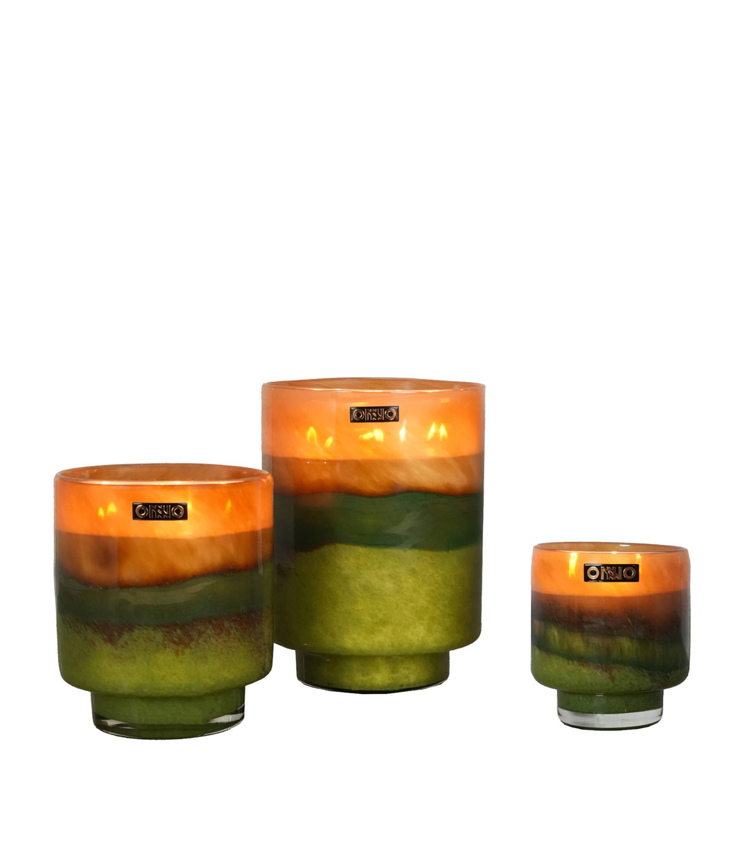 Onno Medium Art Jane Candle Amber/green Image 2