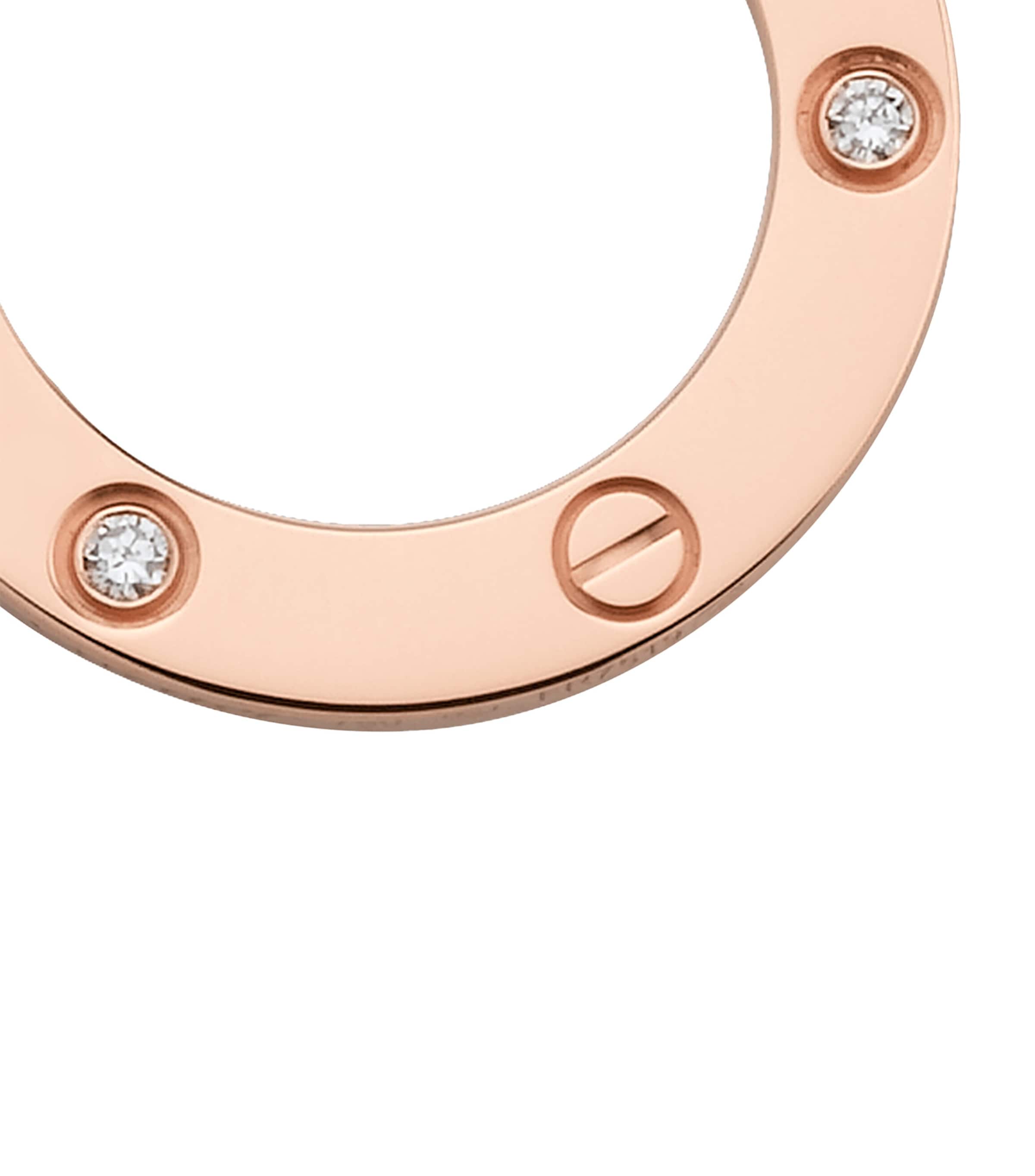 Rose Gold and Diamond LOVE Necklace ROSE GOLD Image 10