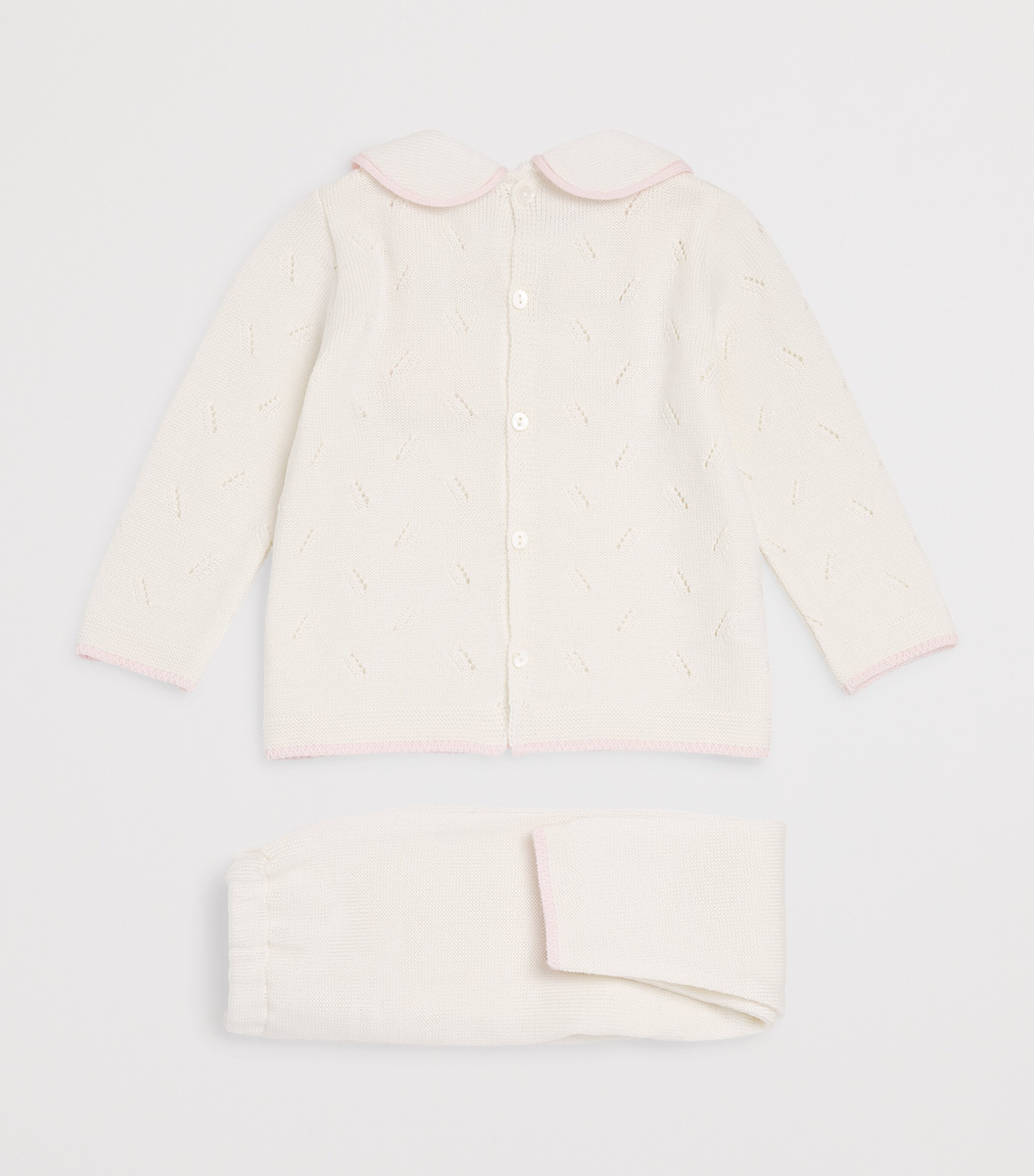 Bimbalo - Girls Ivory Classic Wool Coat With Fur Trim Hood main image 1