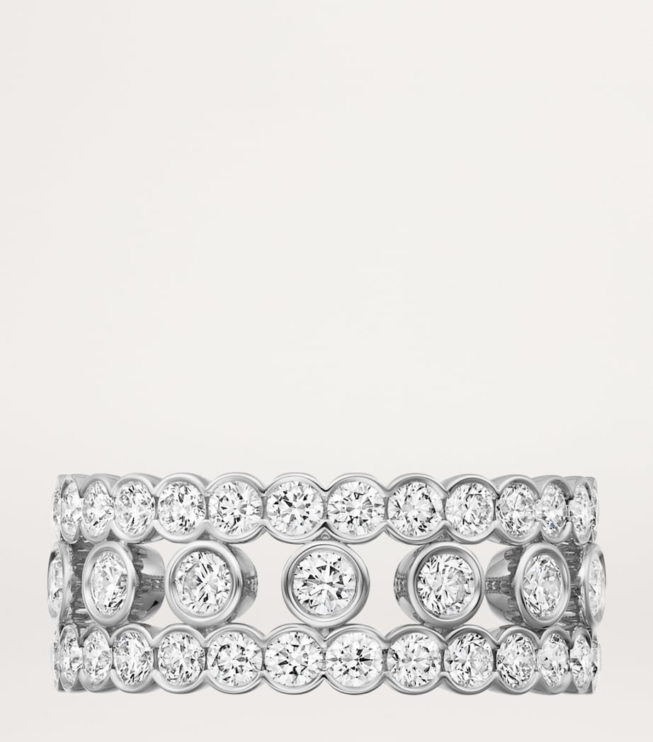 White Gold and Diamond Broderie de Cartier Ring WHITE GOLD Image 6