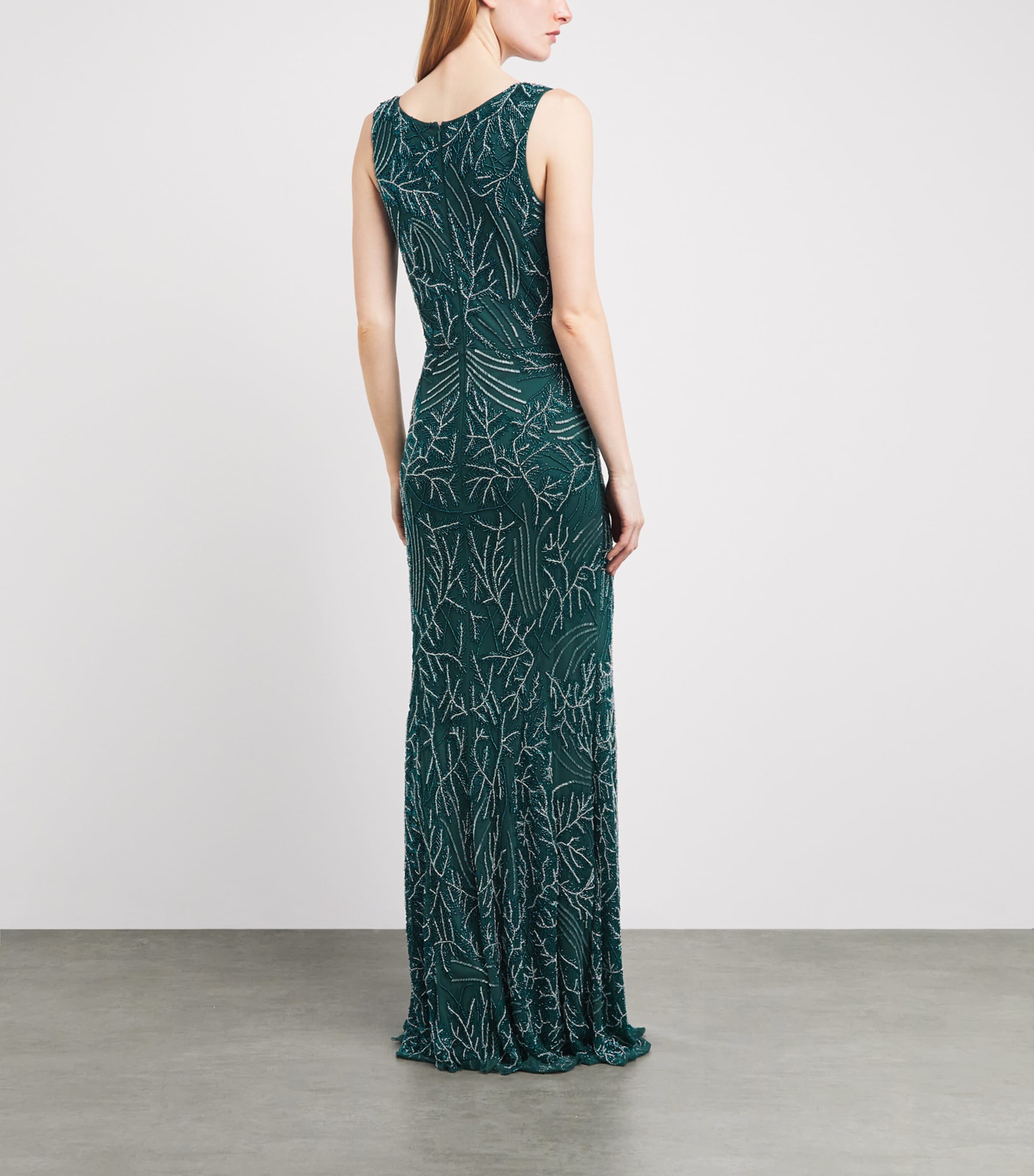 Raishma Womens Embellished Vienna Gown Emerald Green Image 4