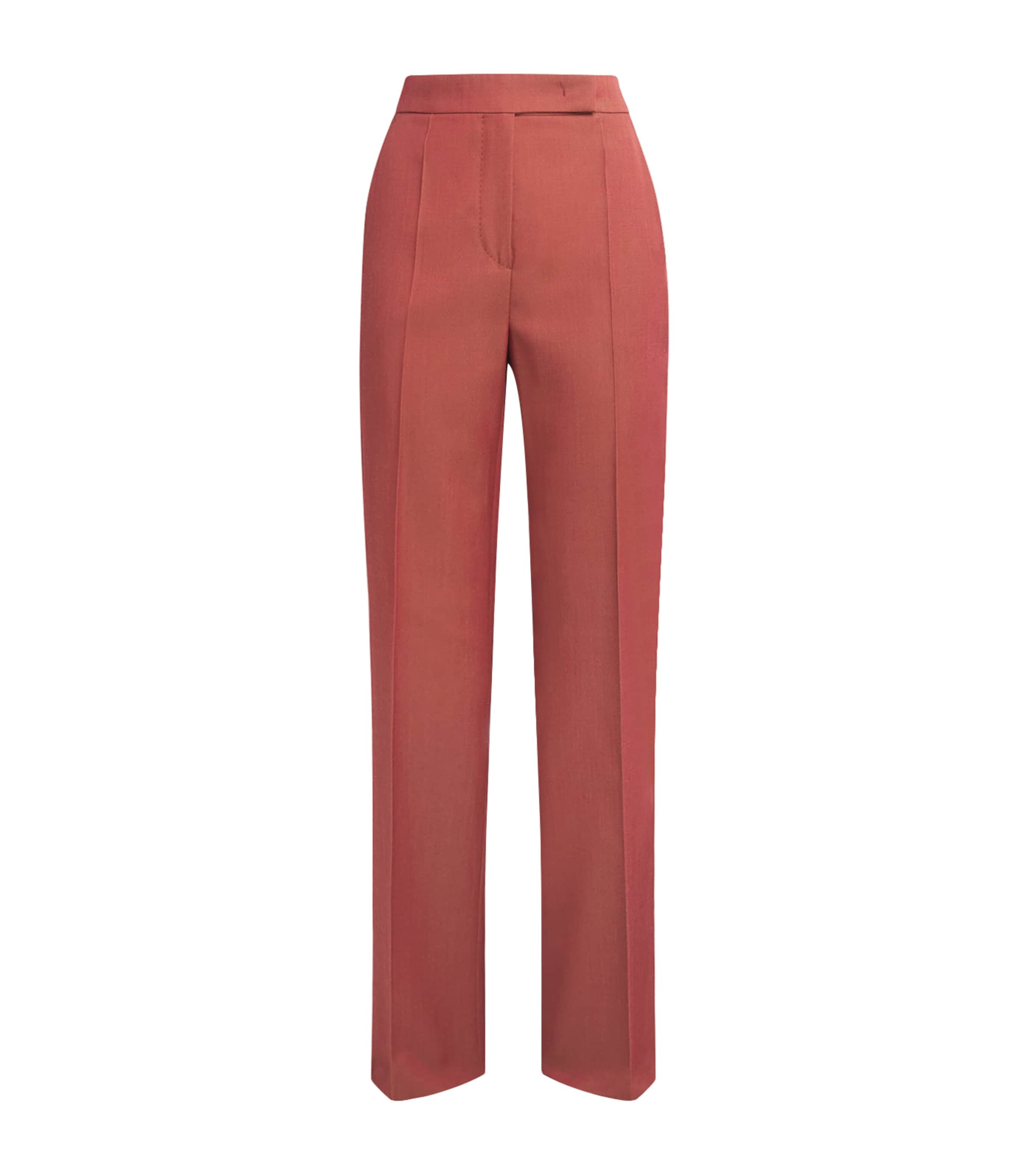 Max Mara Womens Wool Tailored Trousers Red Image 1