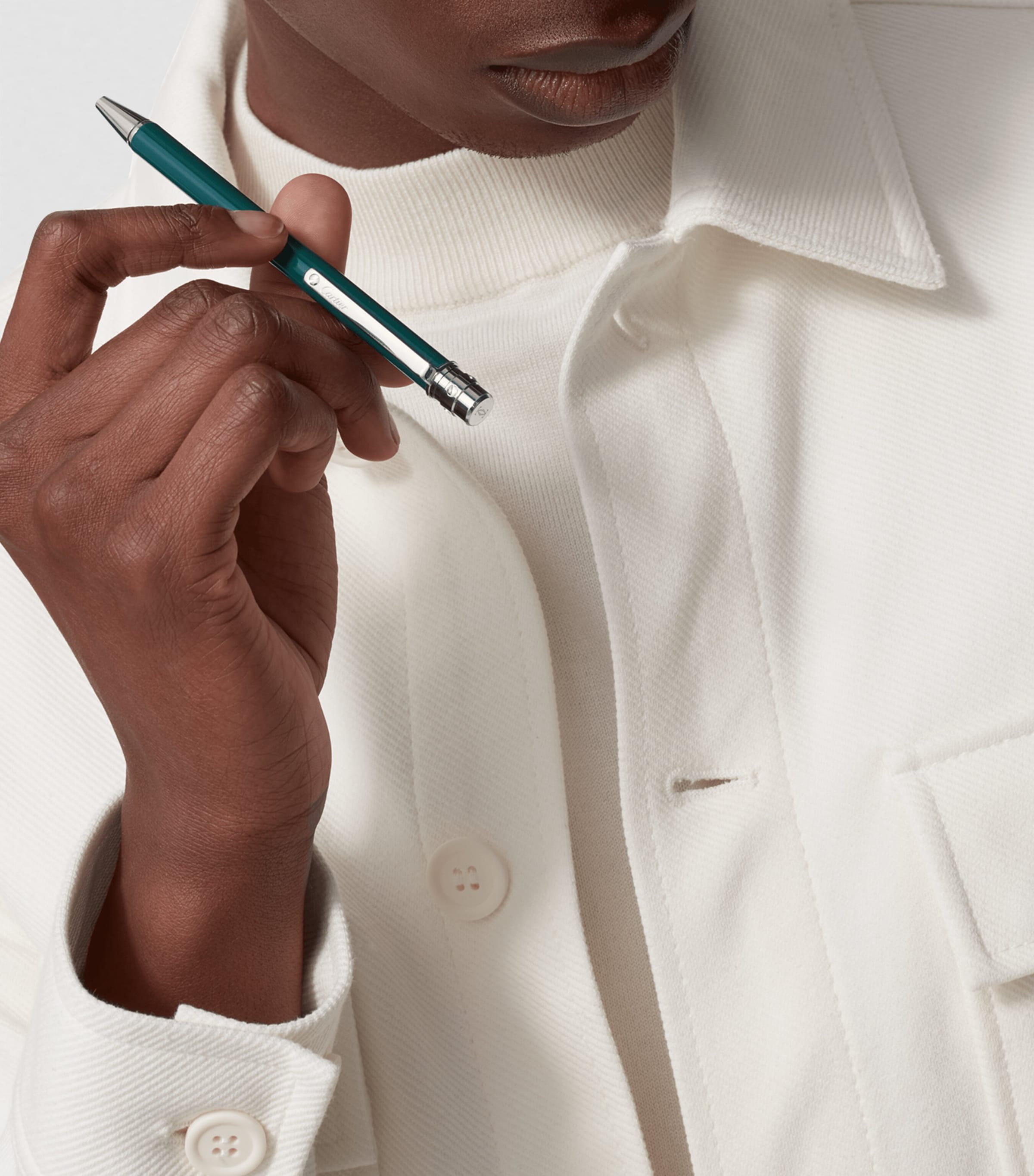 Santos de Cartier Ballpoint Pen GREEN Image 7