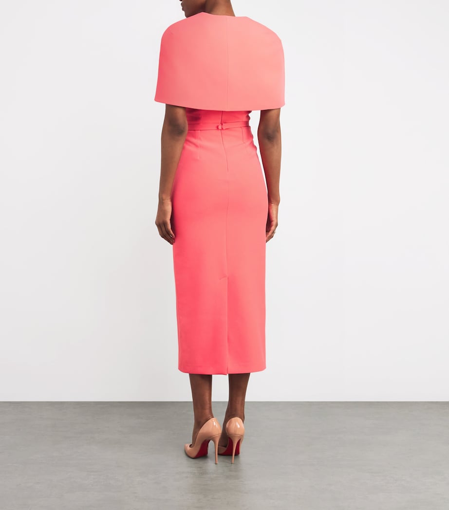 Cape-Detail Shula Midi Dress MOSAICO Image 3