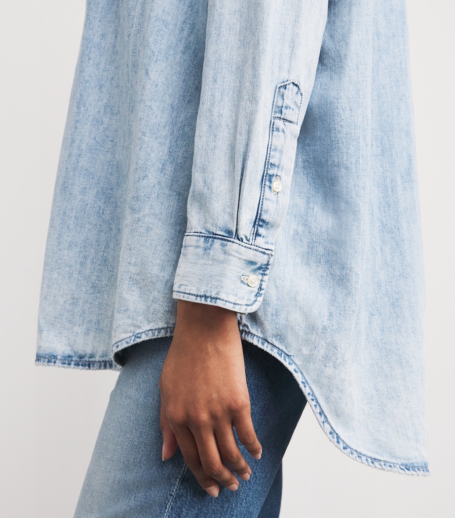 Relaxed Denim Shirt BLUE Image 6