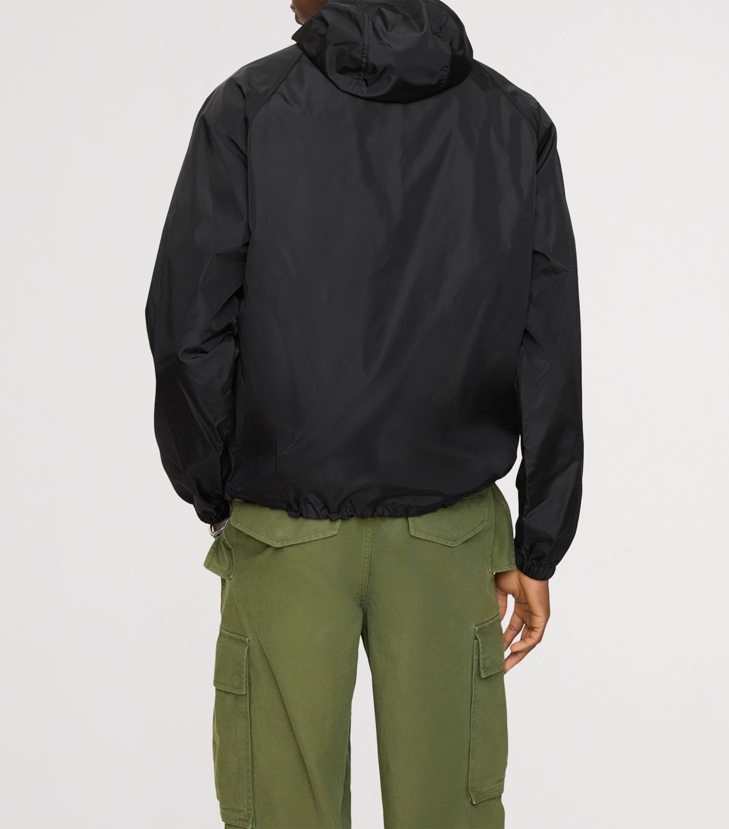 Burberry Mens Check Tape Jacket Black Image 3