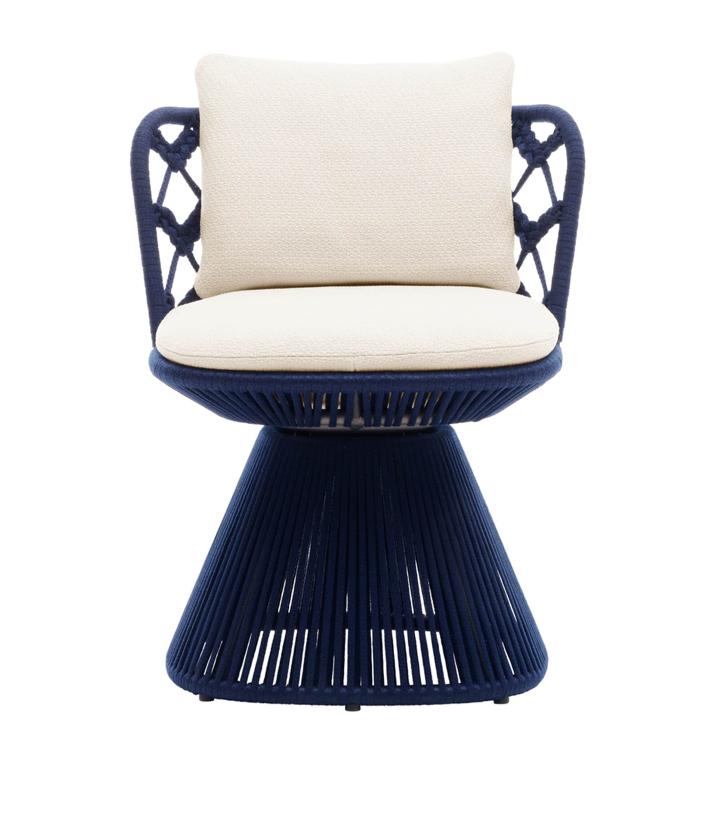 Flair O' Cushioned Outdoor Dining Chair BLUE AND WHITE Image 1